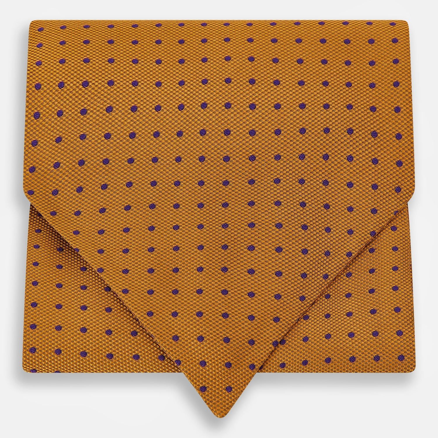 Navy and Orange Micro Dot Silk Cravat