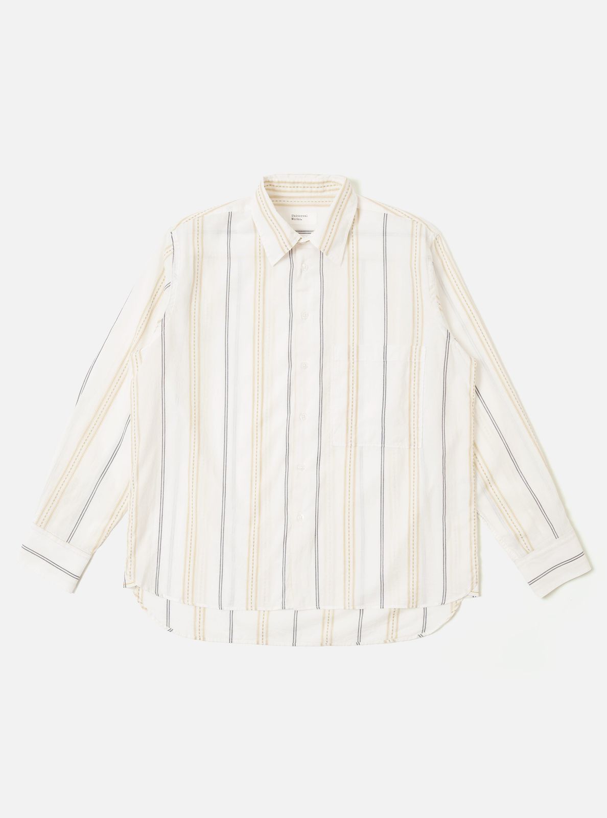Ecru/Navy/Sand Hendrix Stripe Square Pocket Shirt