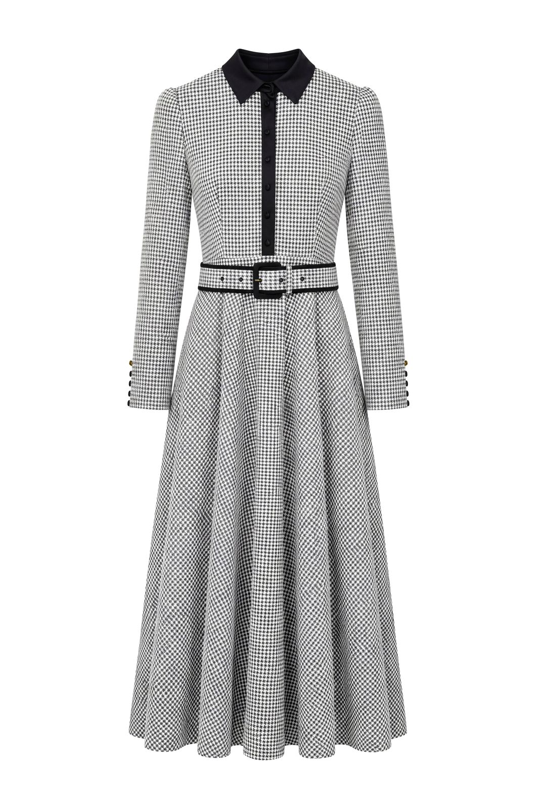 Heritage Dress (mono Houndstooth)