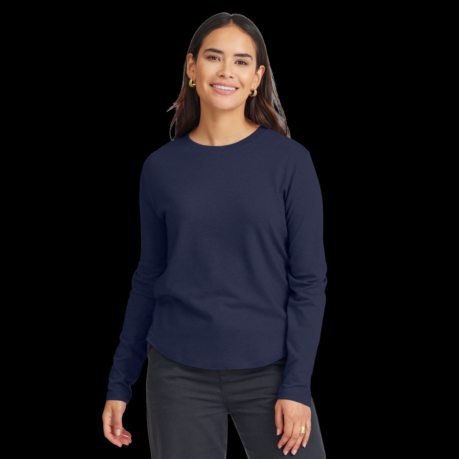 Women's Soft Merino Long Sleeve Tee - Deep Navy