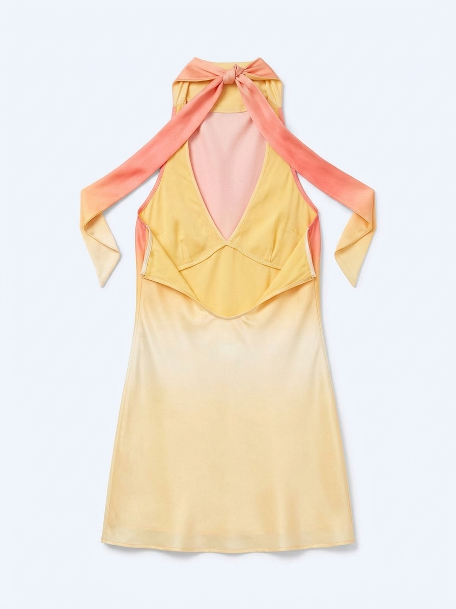 Luzia Dress In Sunset Ombre Print
