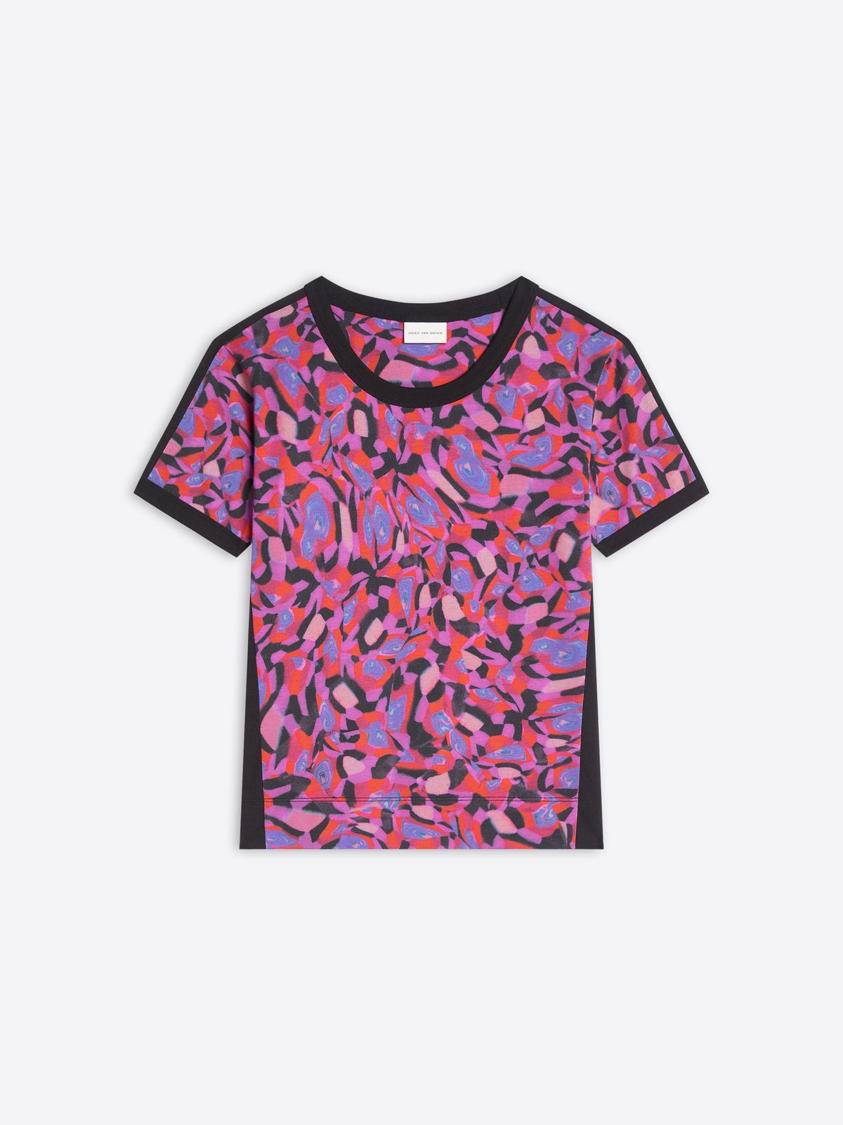 Fitted contrast tee