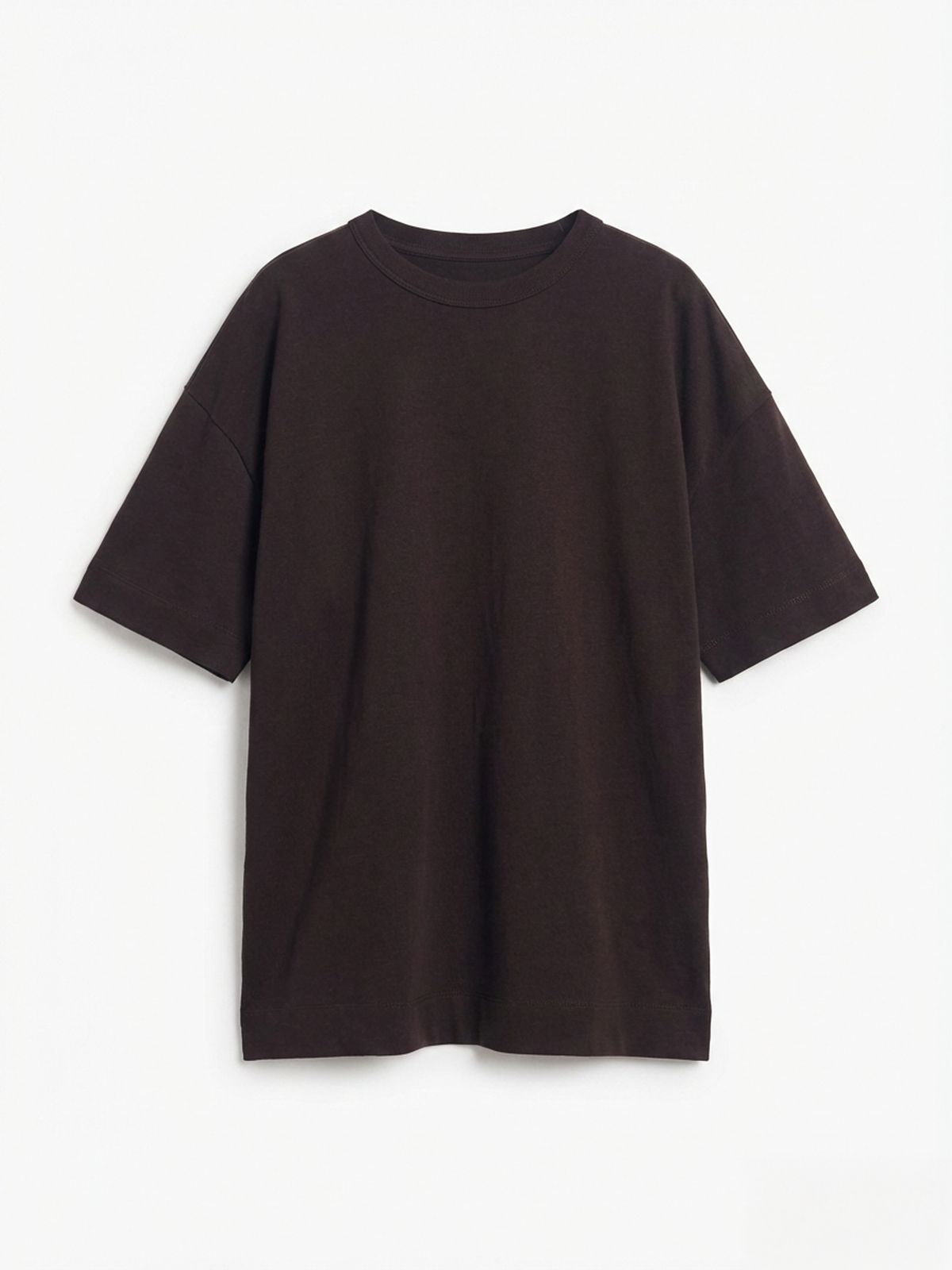 Classic Cotton Oversized T-shirt In Bitter Chocolate