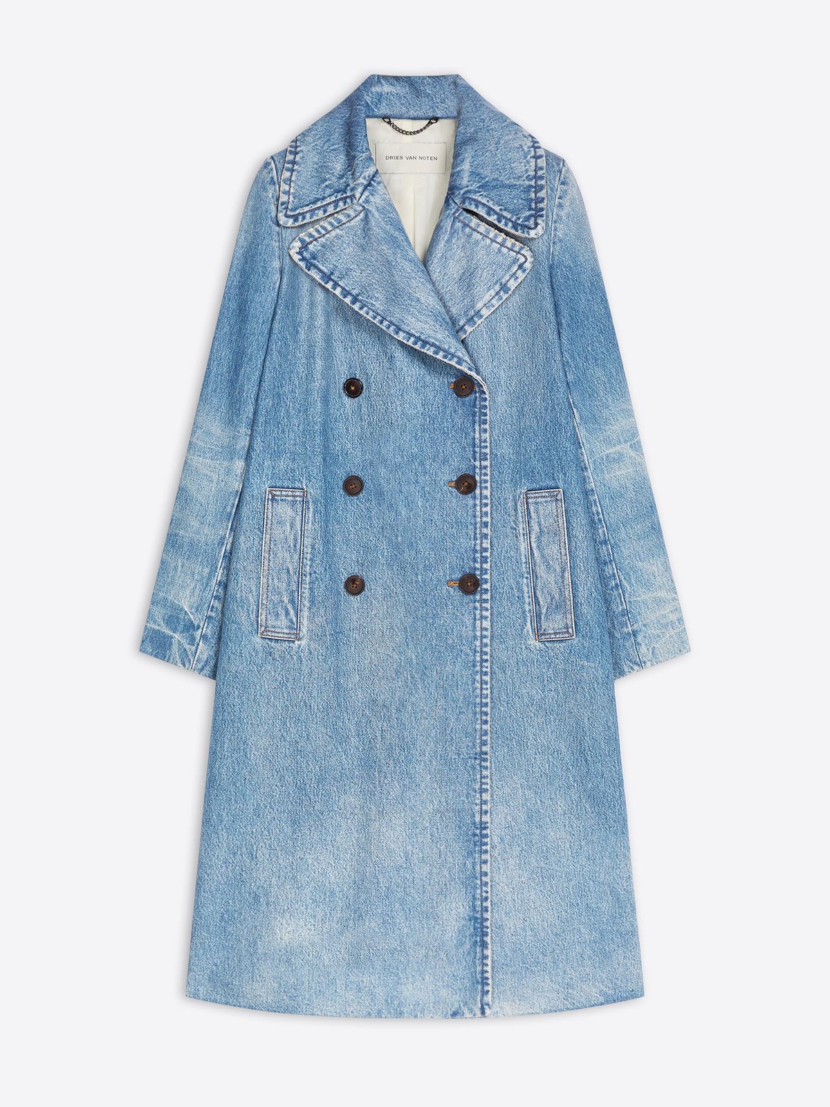 Double breasted denim coat