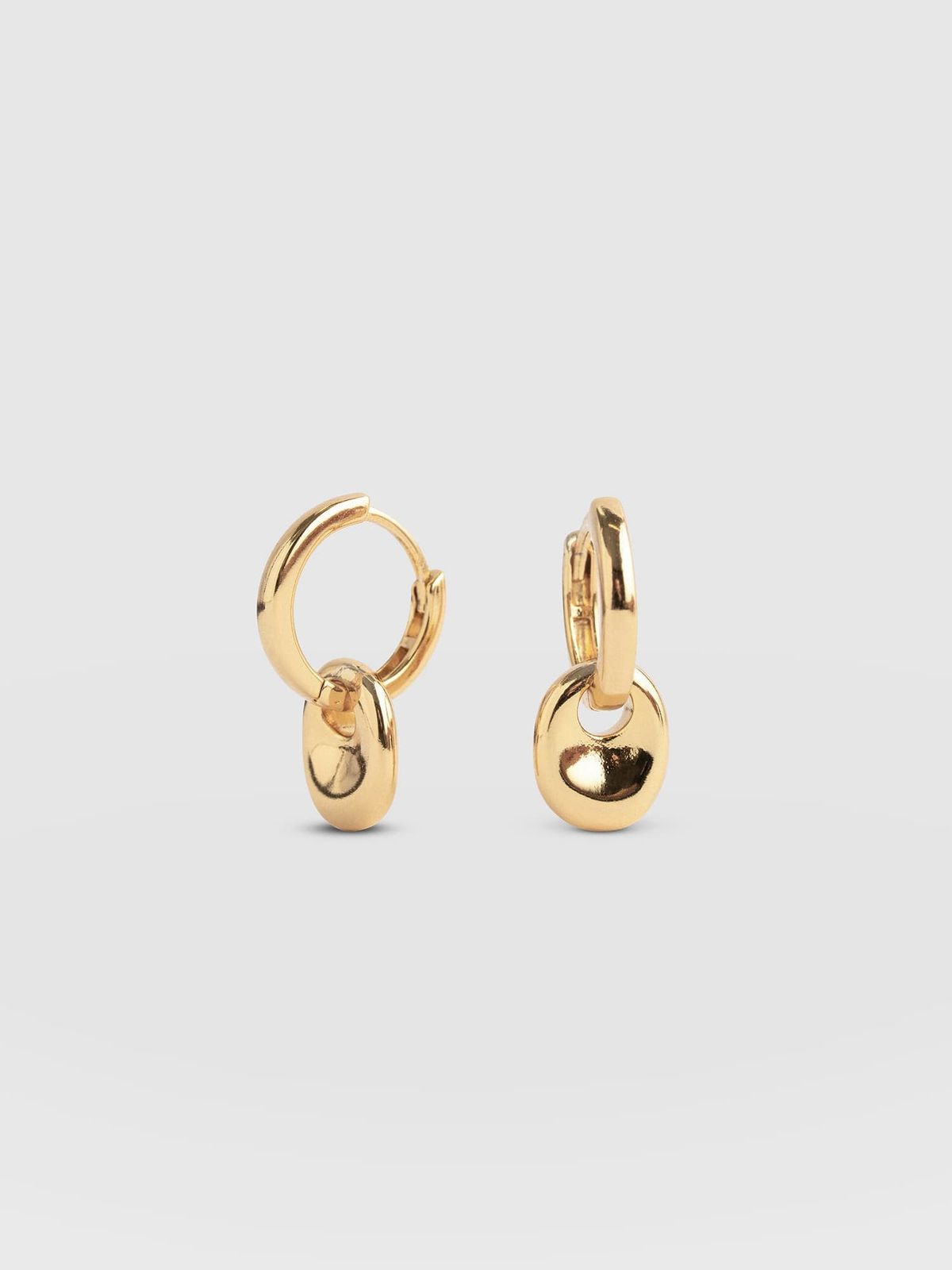 Pebble Drop Earrings - Gold