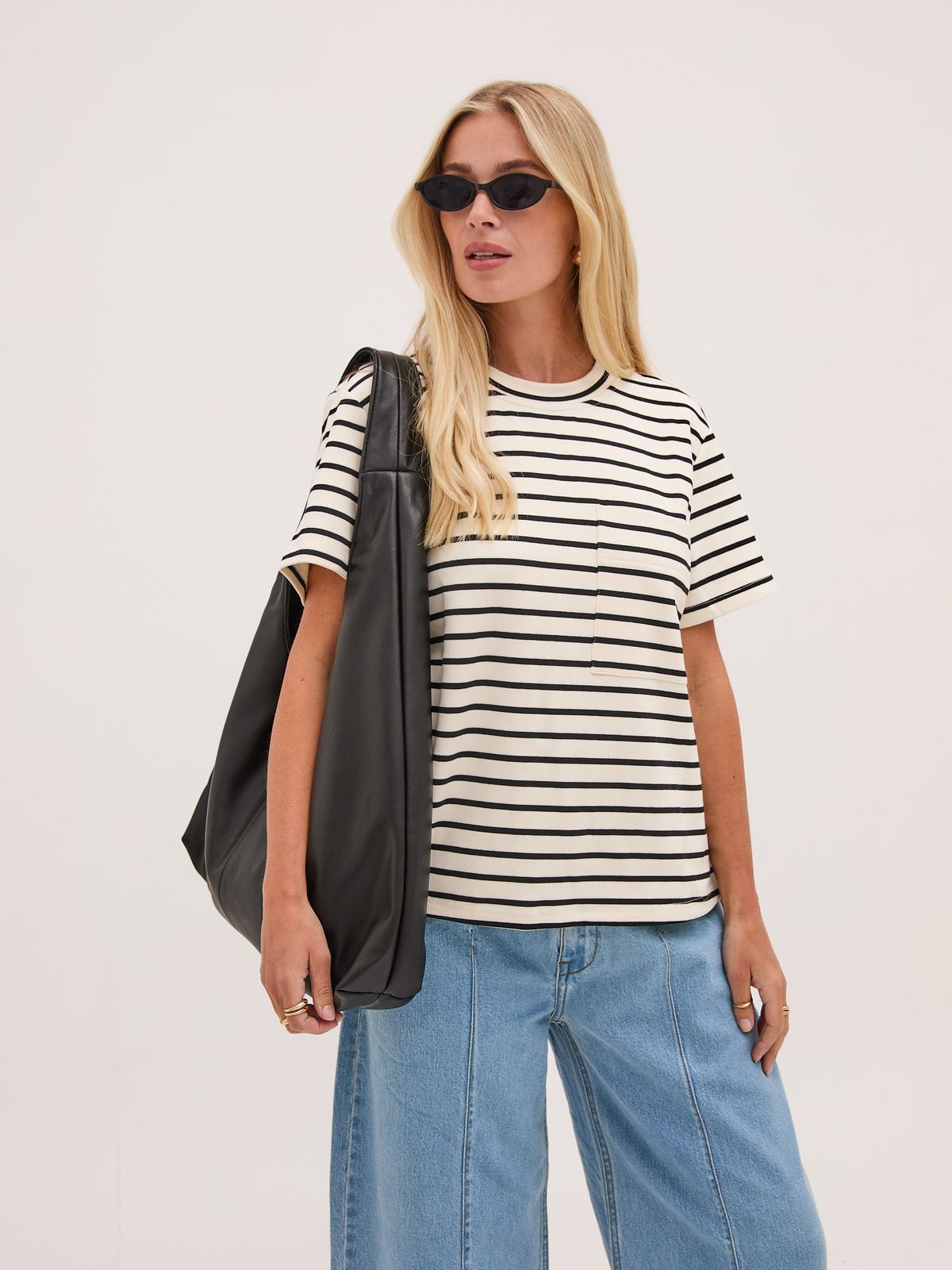 Ennis Black & White Pocket T-Shirt