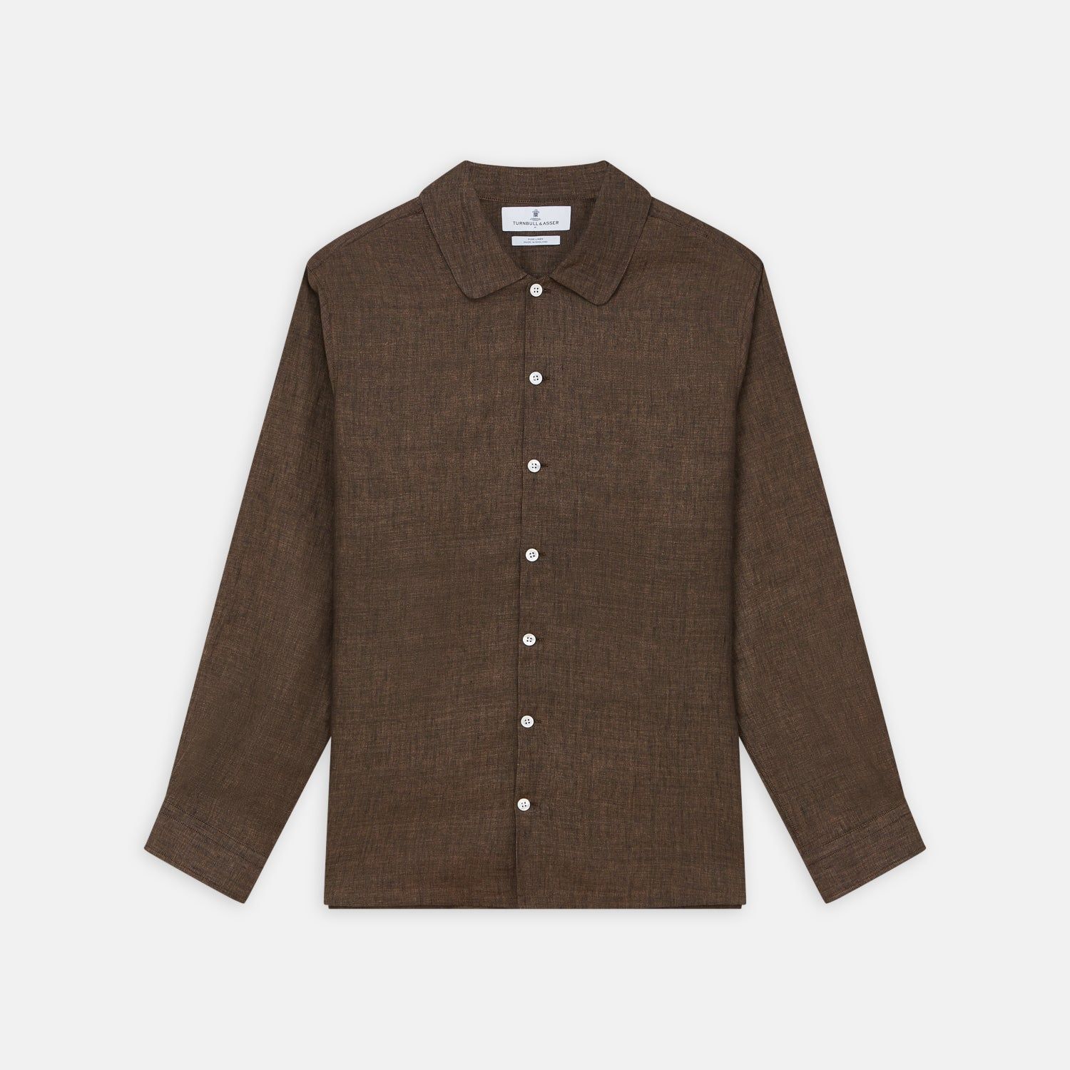 Chocolate Brown Linen Holiday Fit Fellows Shirt