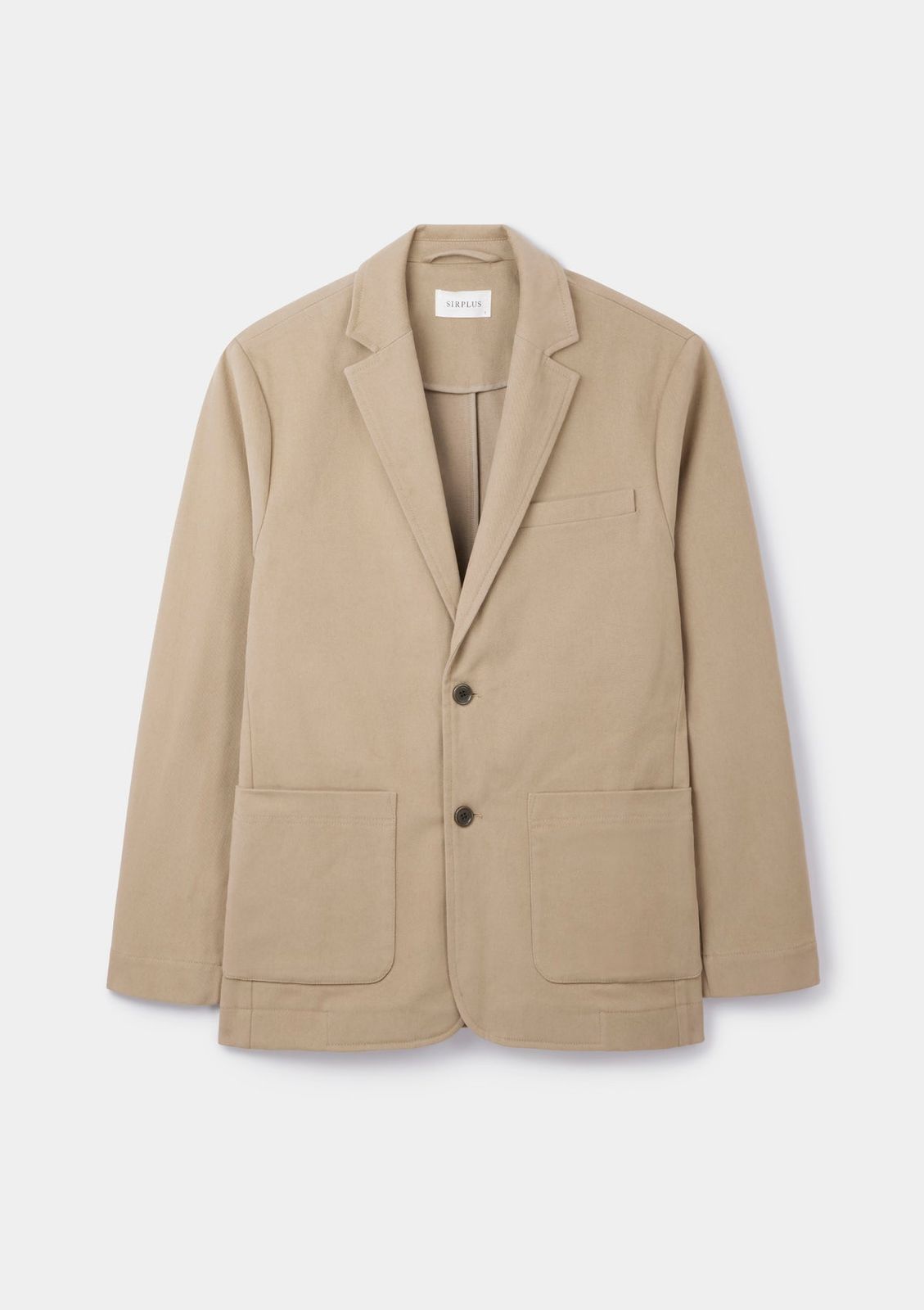 Khaki Cream Cotton Twill Blazer