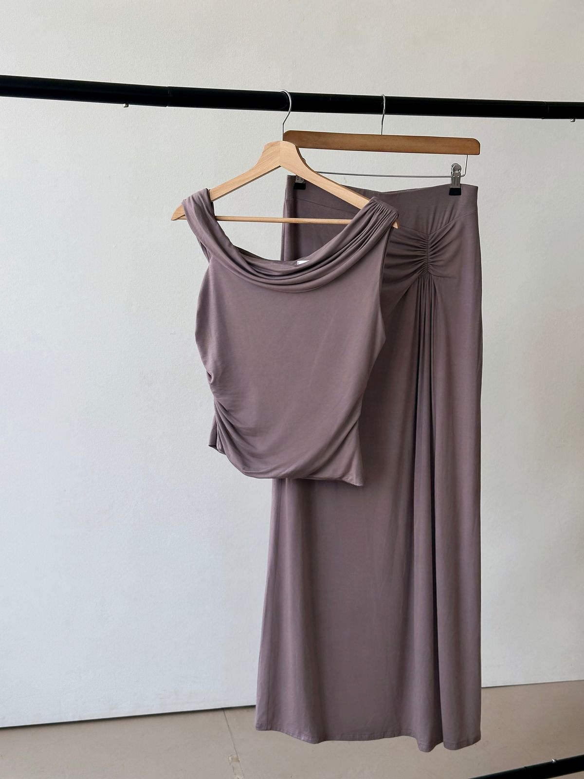 Olive Reversible Draped Top