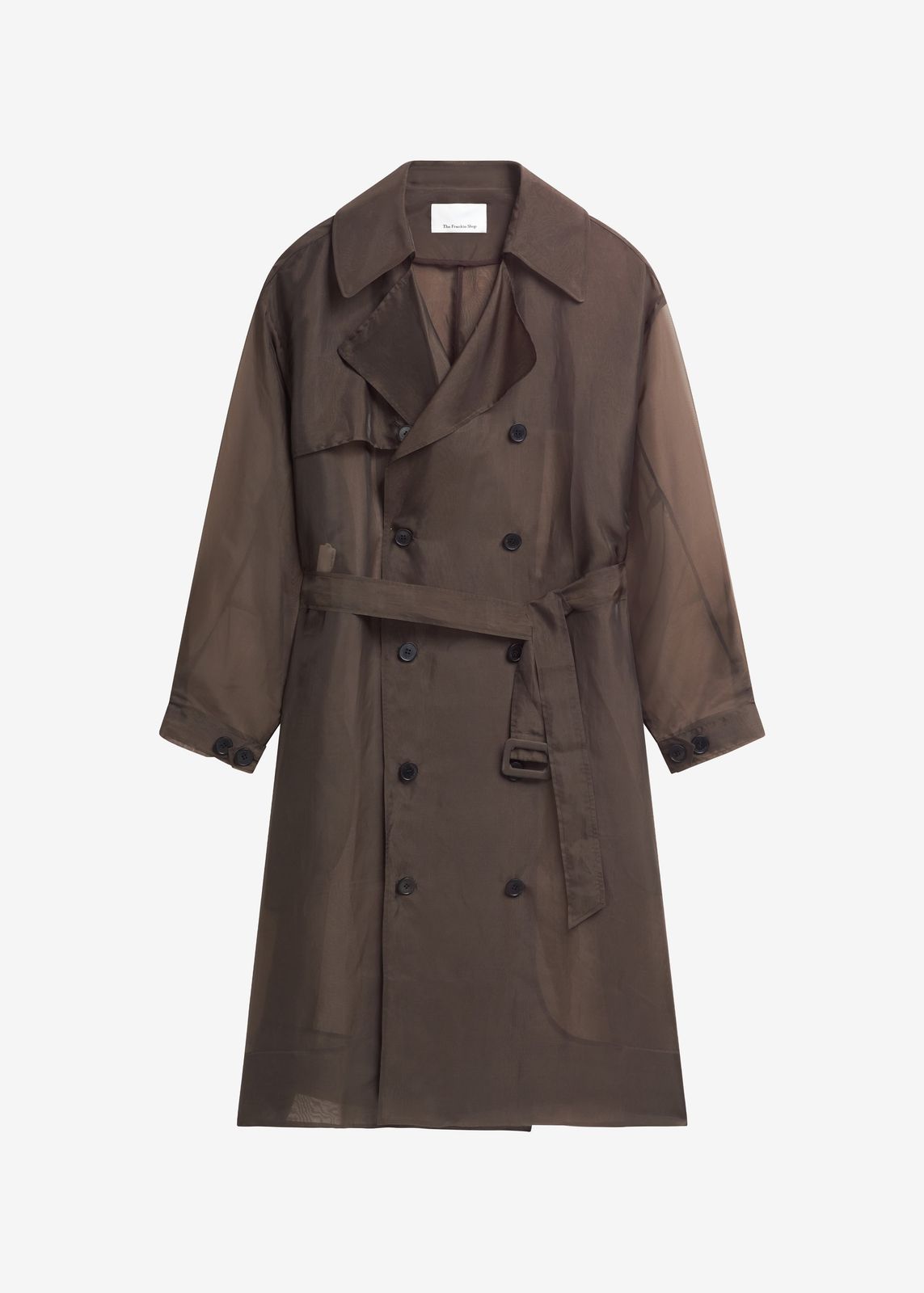 Mavis Oversized Sheer Trench - Brown