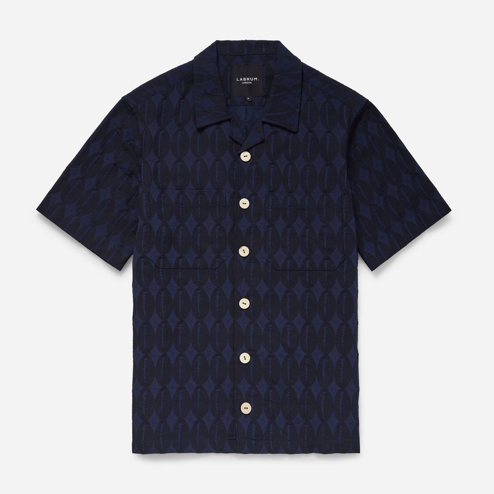 Navy Monogram Safari Shirt