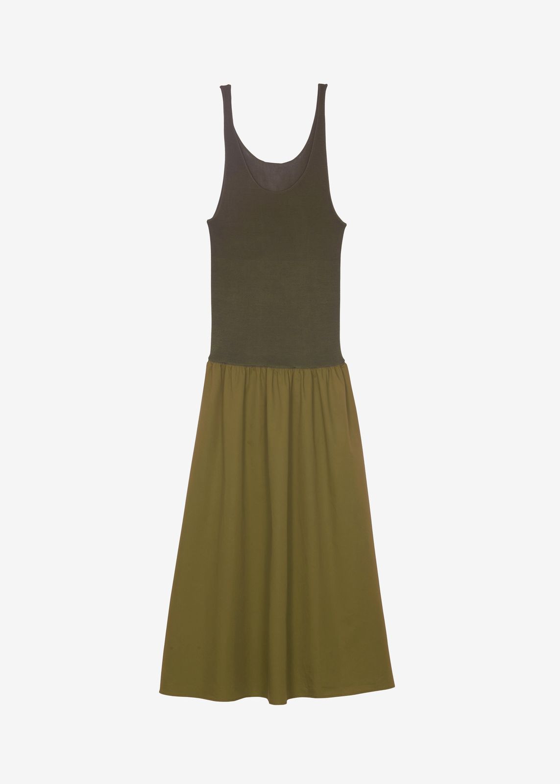 Iliya Drop Waist Maxi Dress - Olive