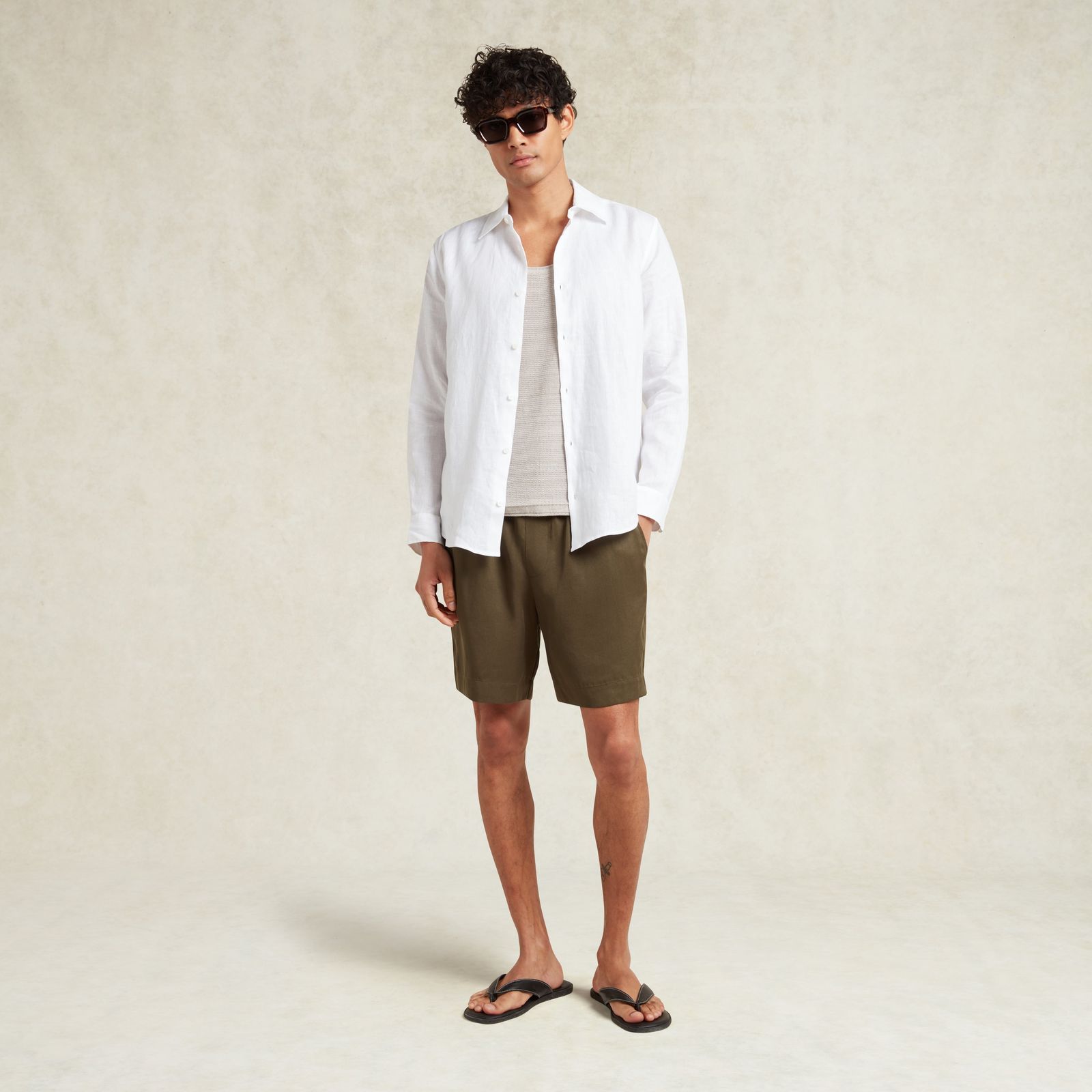 LINEN SHIRT - WHITE