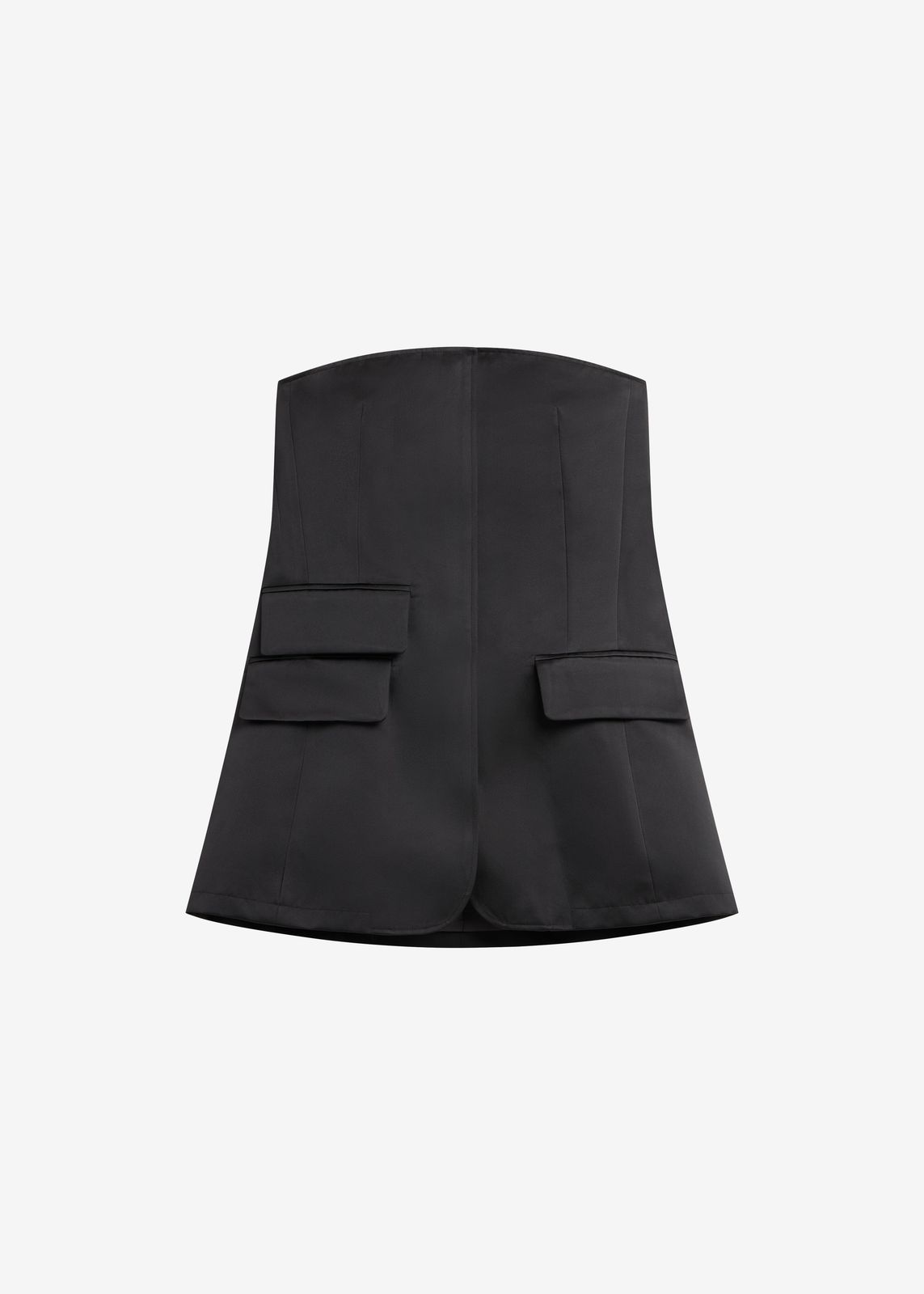 Luma Satin Bustier - Black