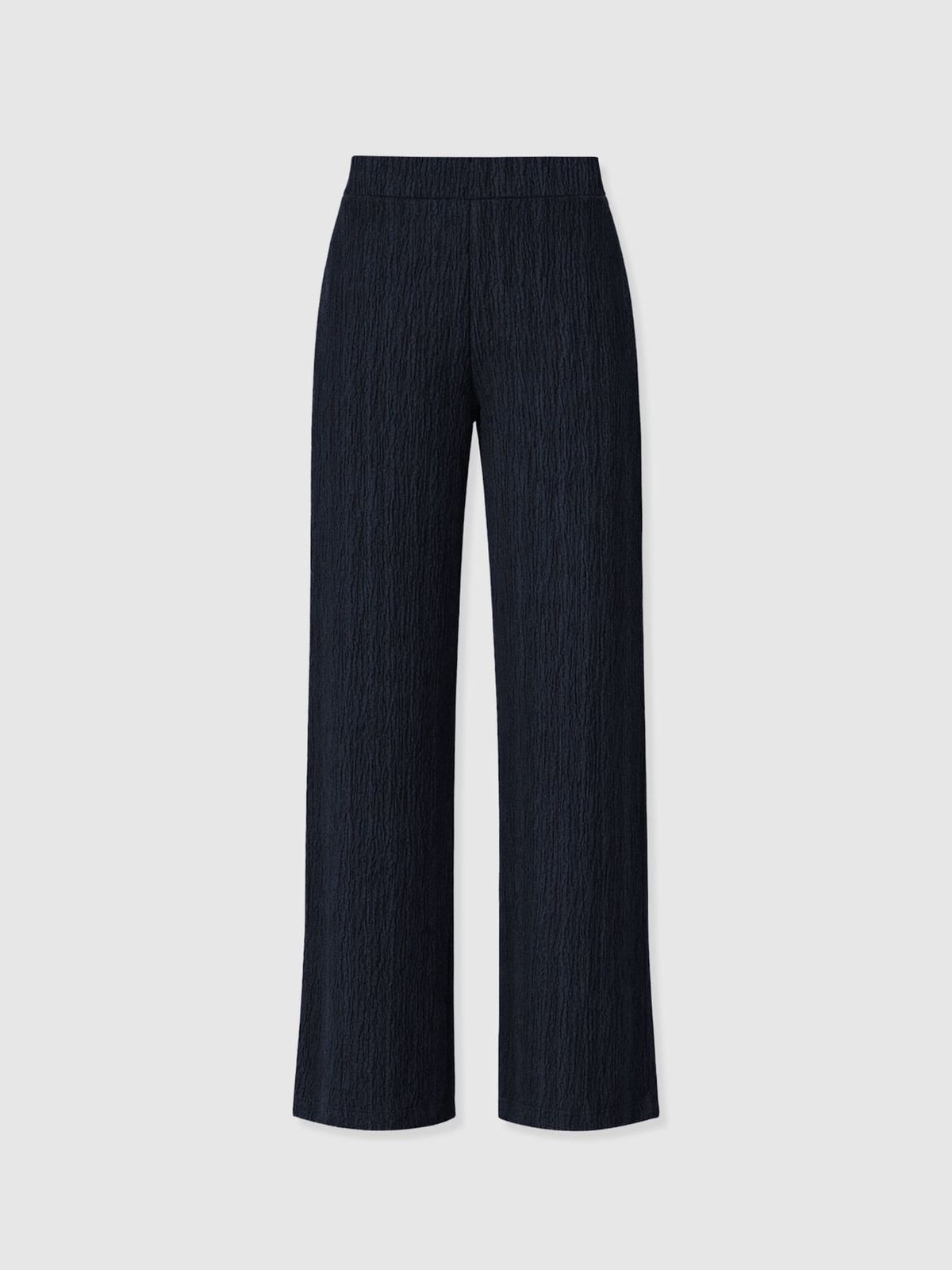 Hoxton Wide Leg Pant - Navy Textured