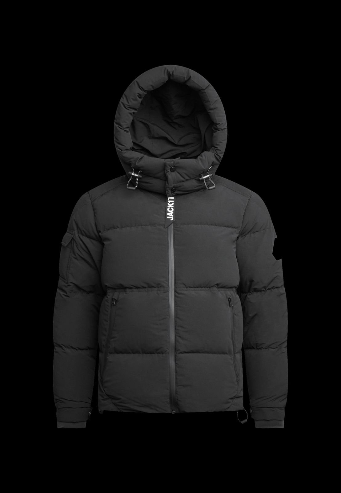 Ez Water Puffer Racer Jacket Matt Black