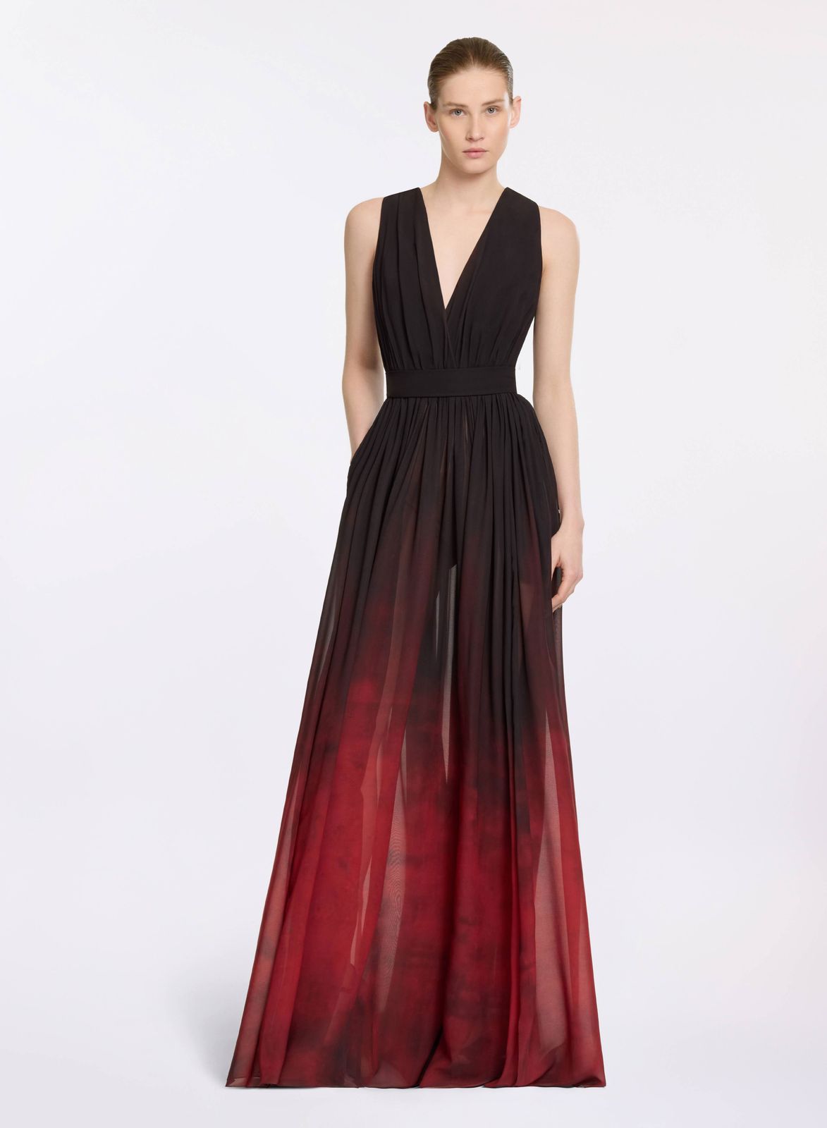 Gradient Chiffon Dress