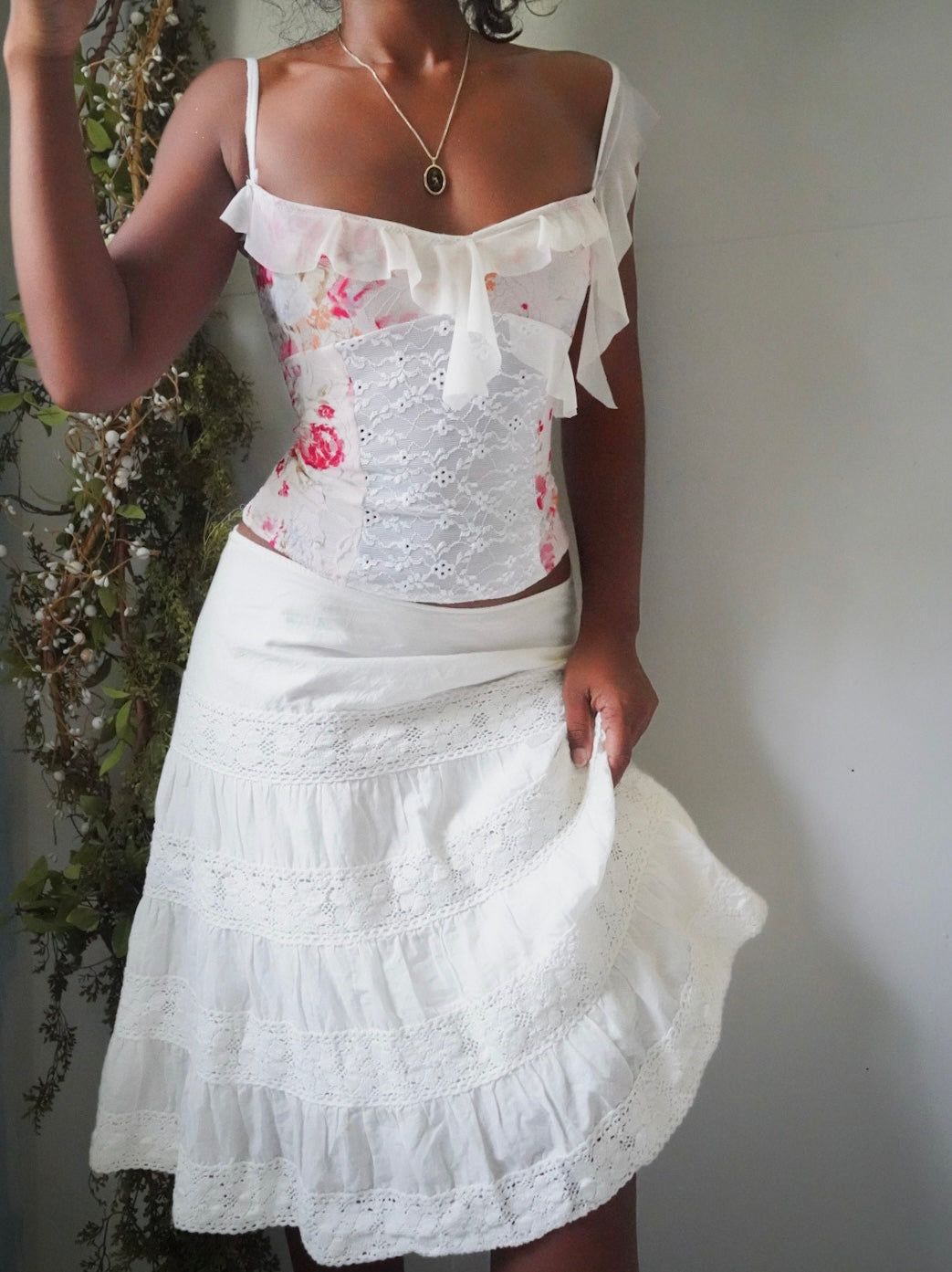 Handmade Ruffle Lace Fairy Cami Top