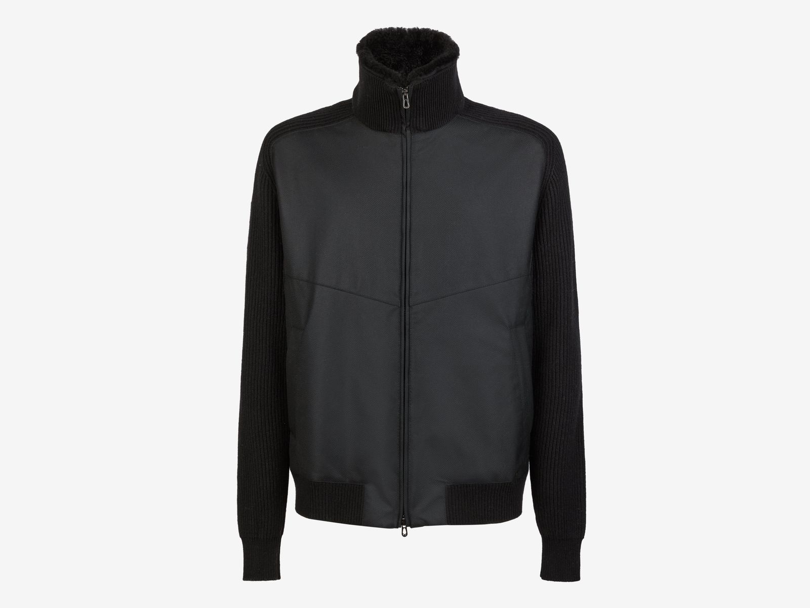 Knit Hybrid Bomber Shearling
