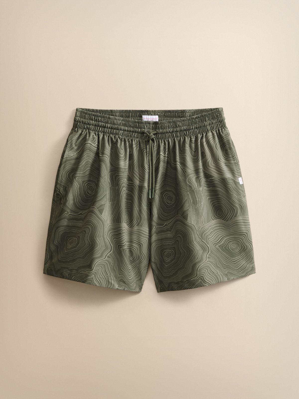 Cabo Swim Shorts Khaki Suminagashi