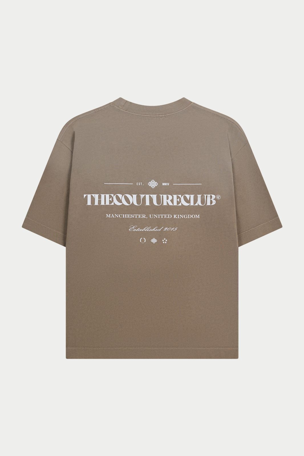 SPRAY WASH COPYRIGHT MULTI GRAPHIC T-SHIRT - BEIGE