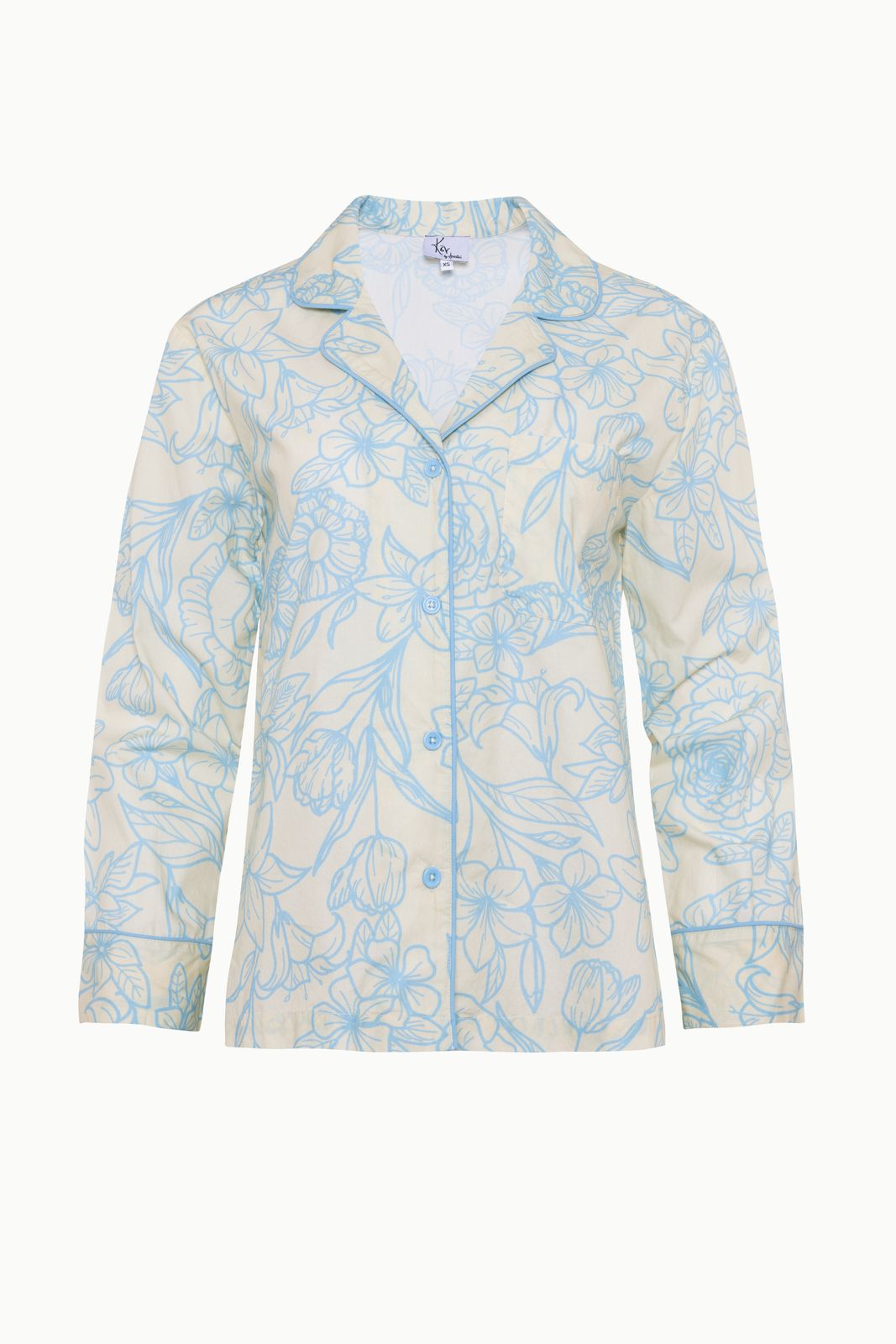 The Iris Cream Pyjama Set in Organic Cotton