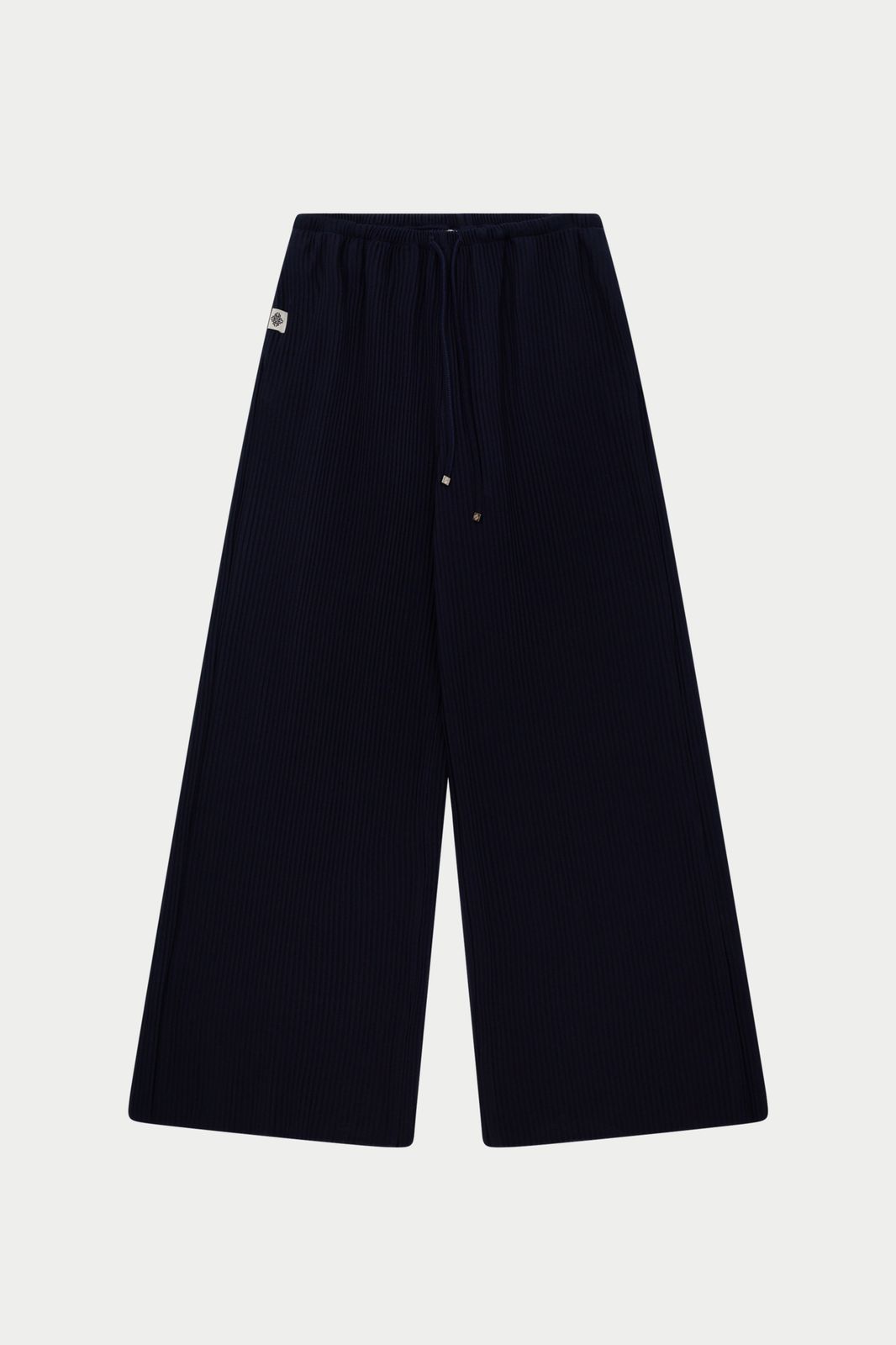 PLISSE TROUSERS - NAVY