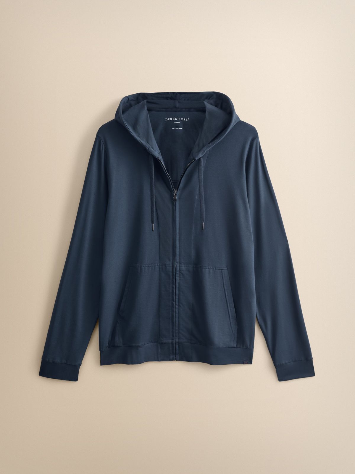 Basel Micro Modal Zip Up Hoodie Navy Blue