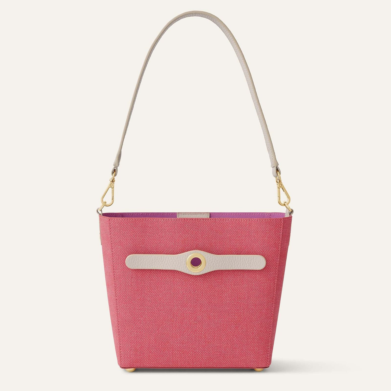 Mini S | Strawberry Porcelain with Gold hardware