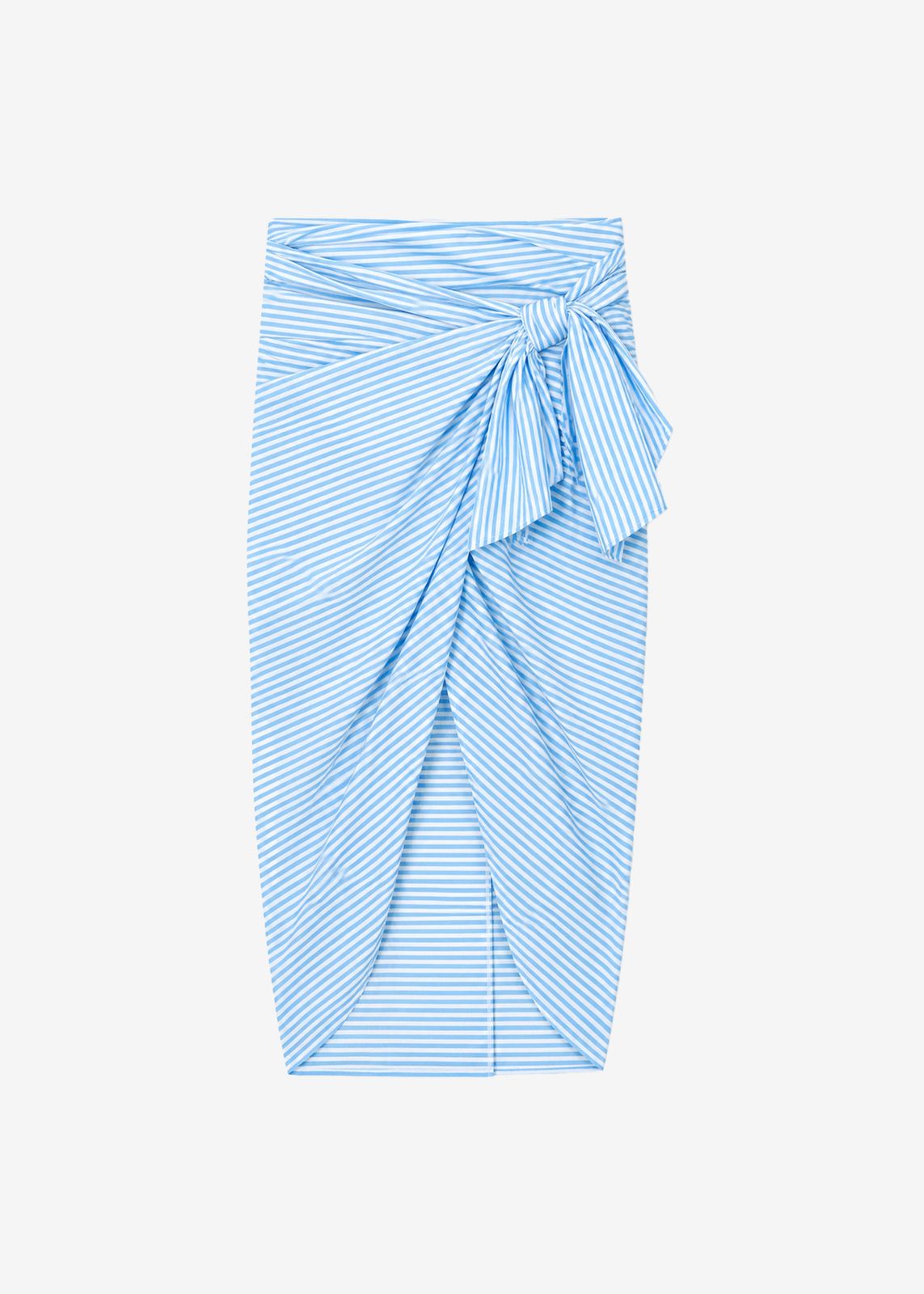 Thira Wrap Skirt - White/light Blue