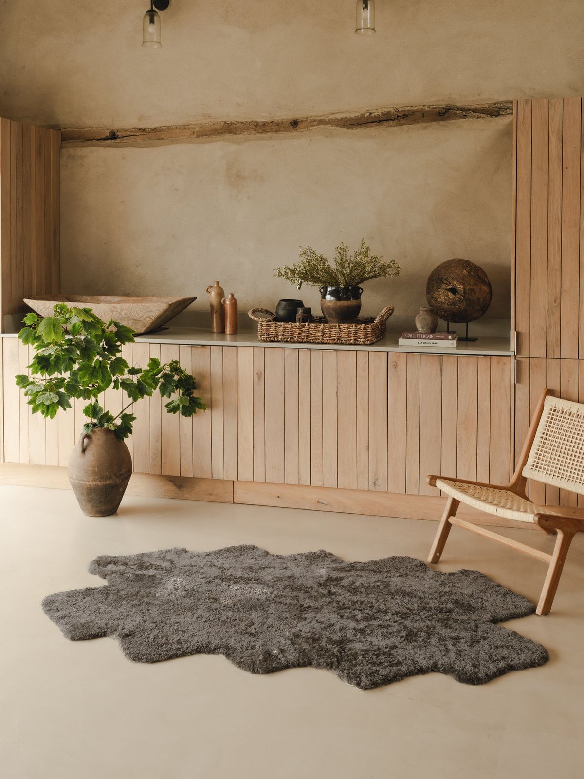 Quatro Shearling Rug - Mist
