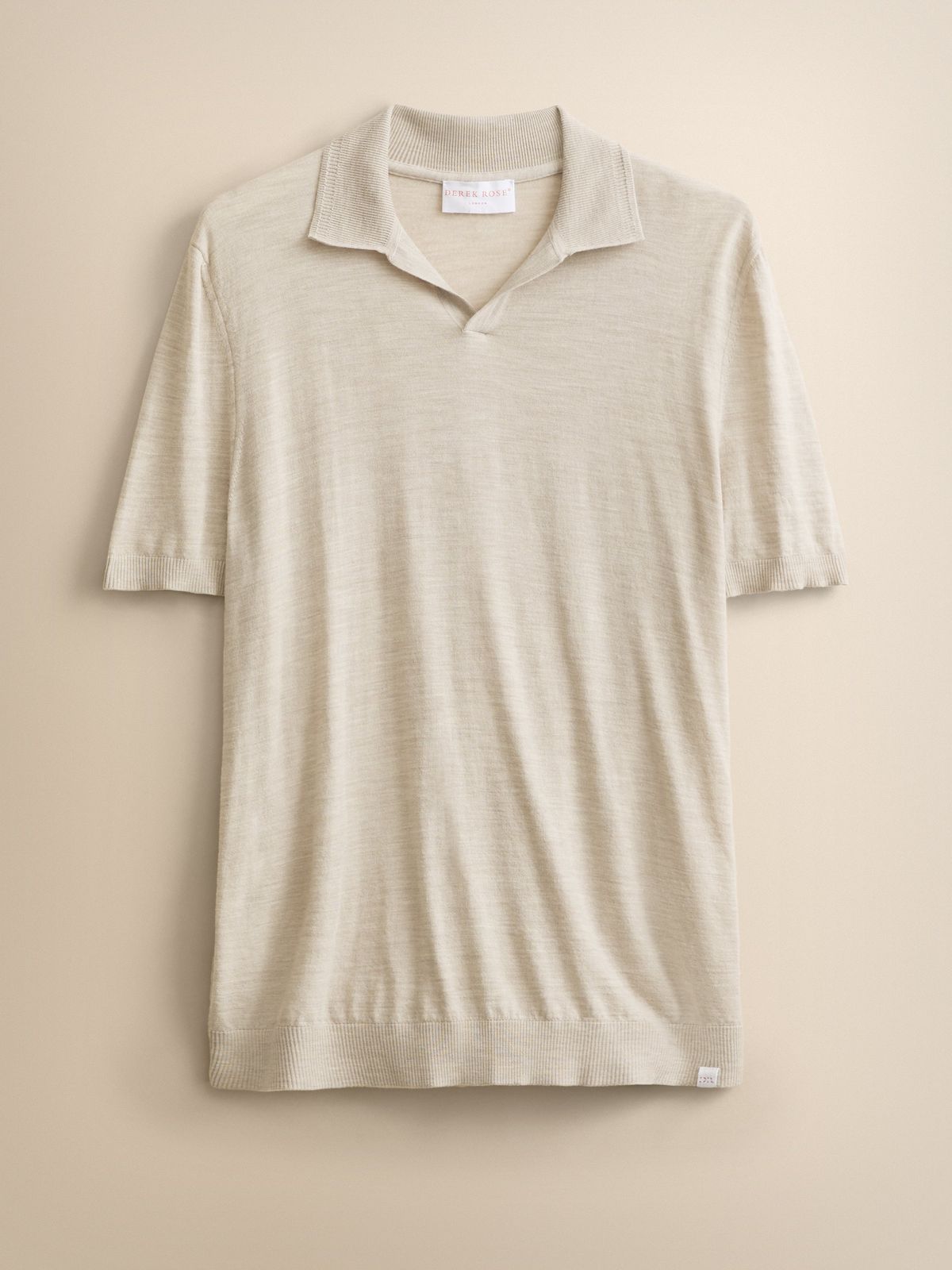 Orson Superfine Merino Wool Polo Shirt Ecru
