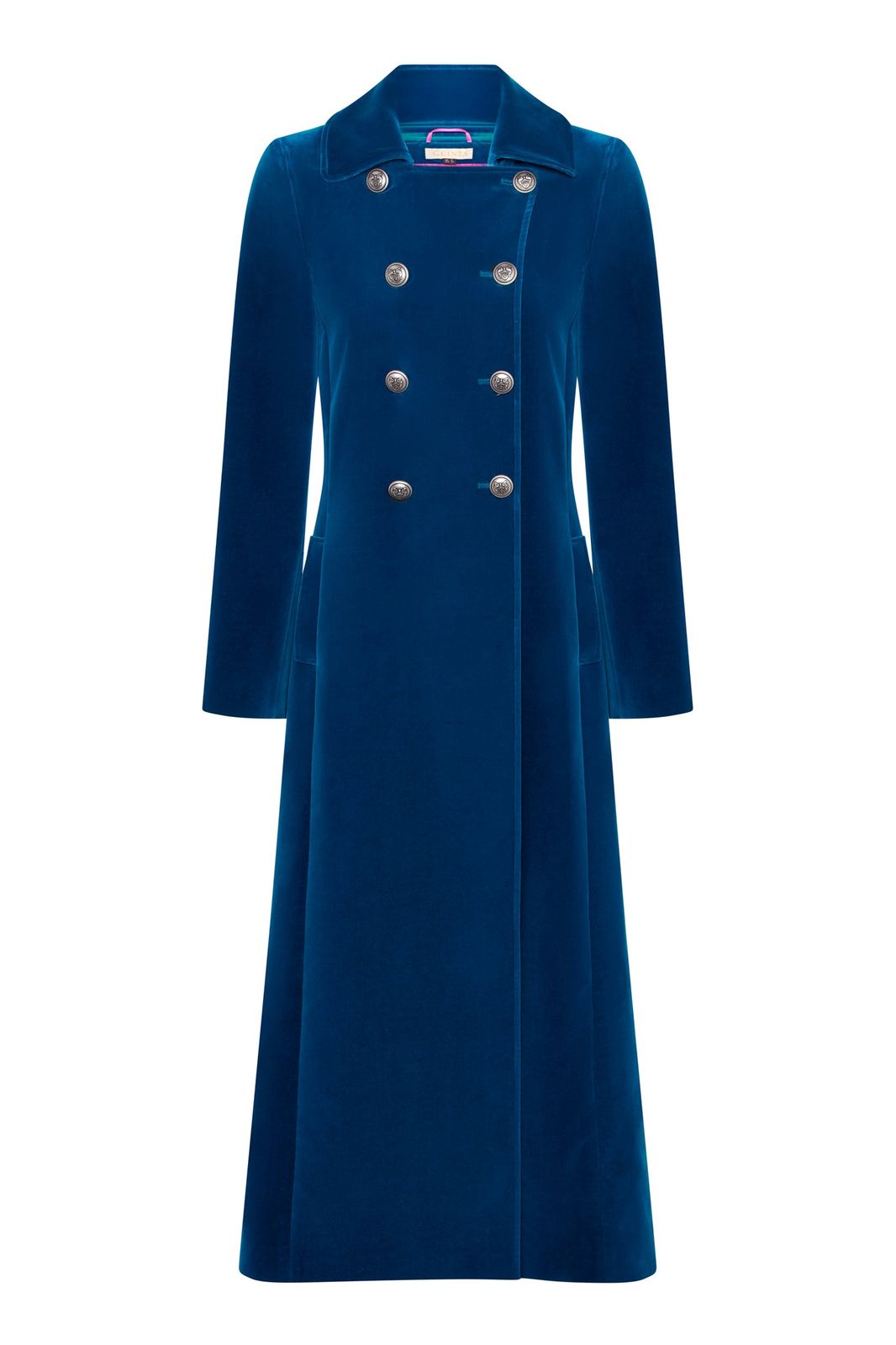 Electra Blue Velvet Coat - Aegean Blue Limited Edition