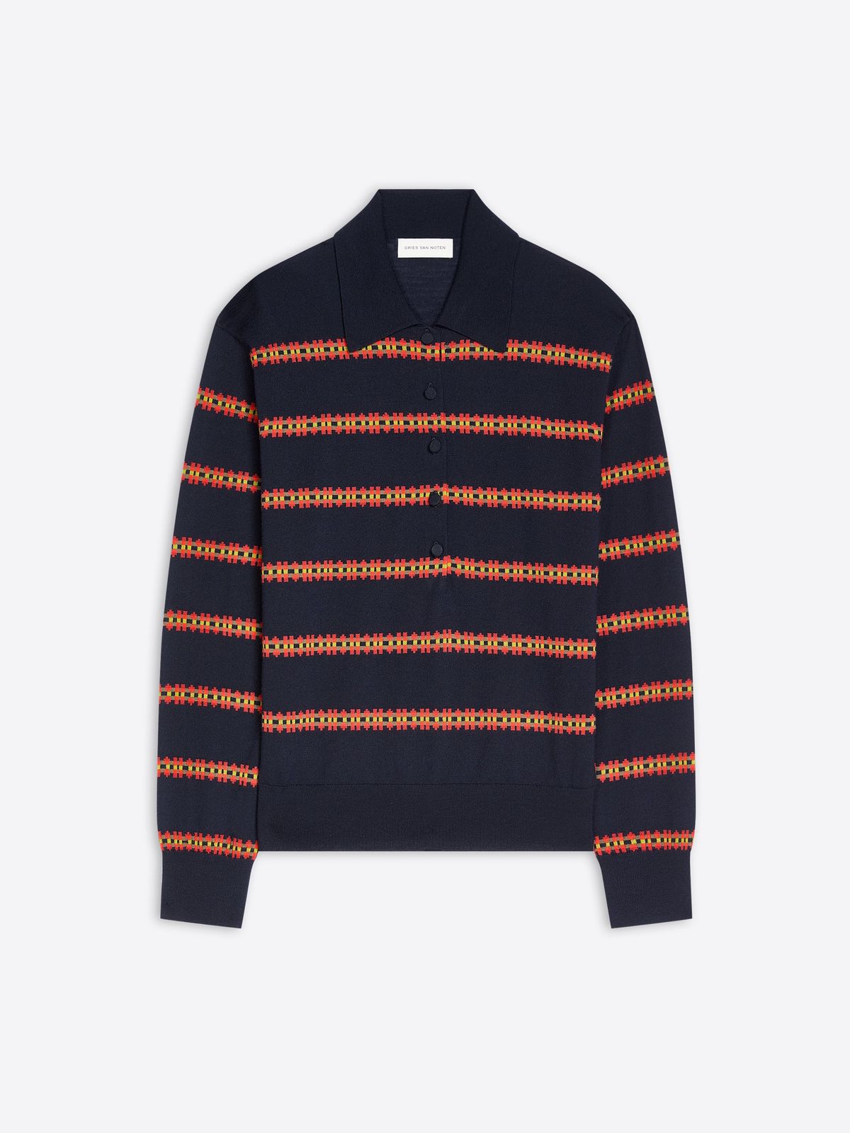 Striped wool polo