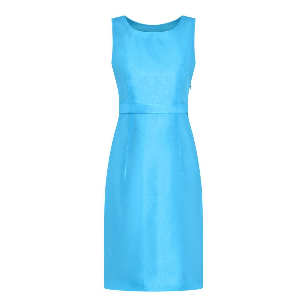 Ice Blue Taffeta Nikki Empire Dress