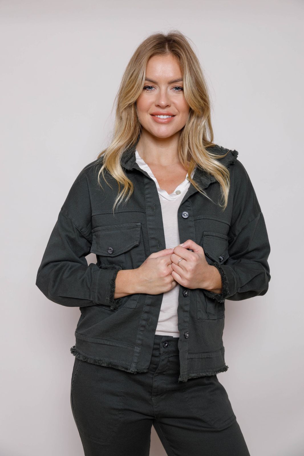 Brooklyn Frayed Edge Heavy Cotton Jacket
