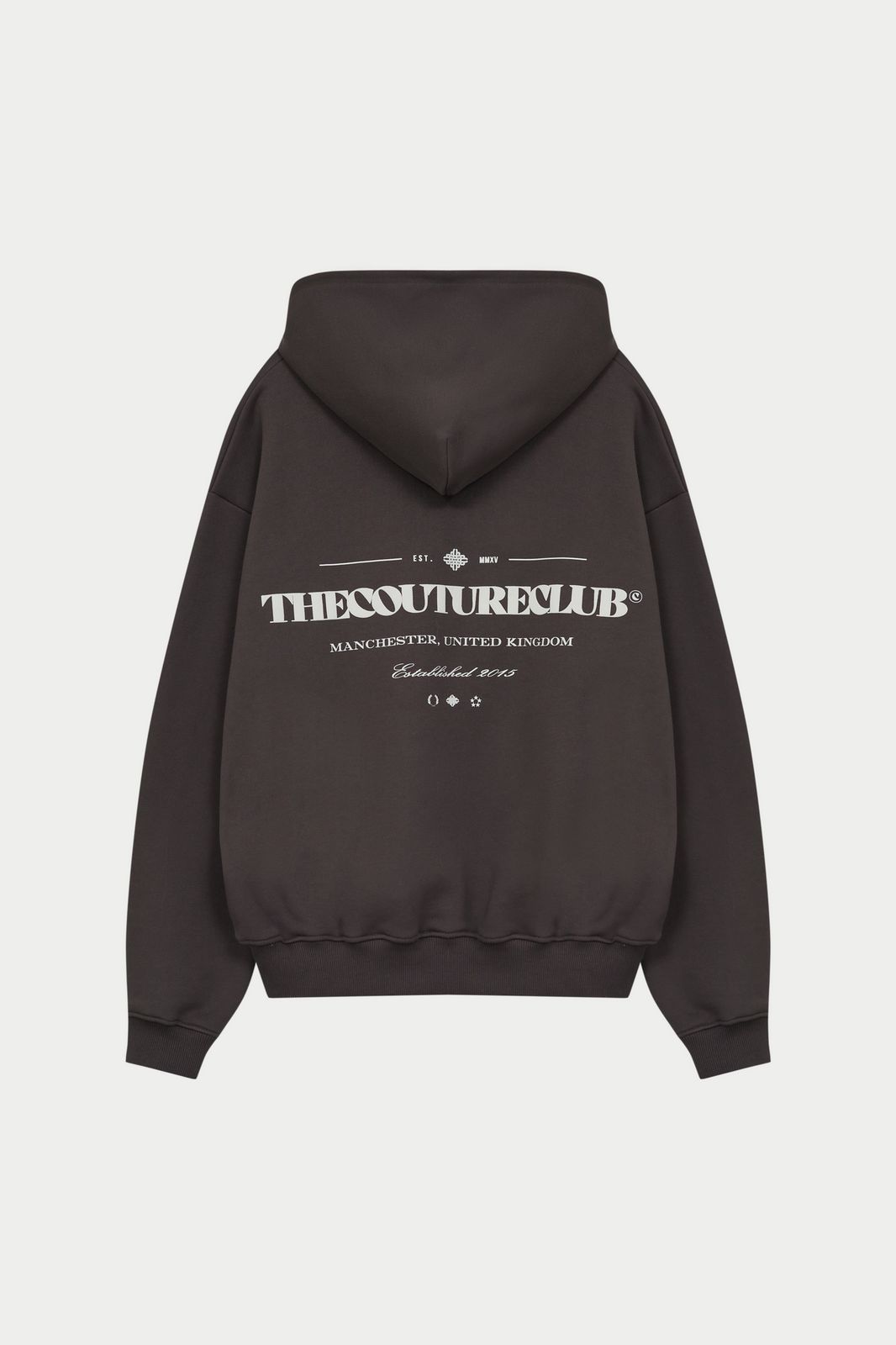 COPYRIGHT MULTI GRAPHIC HOODIE - BROWN