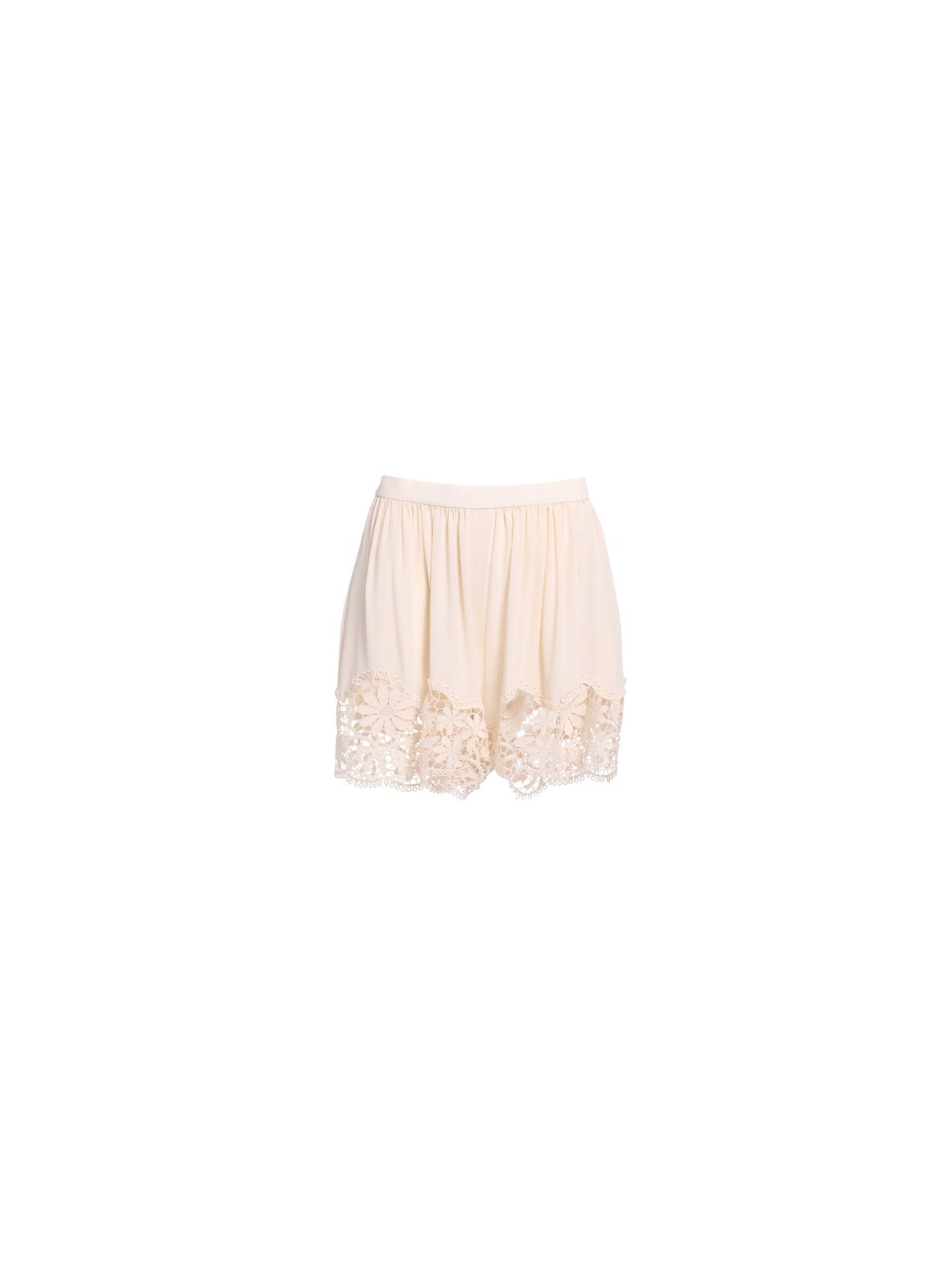 Silk & Macramé Shorts