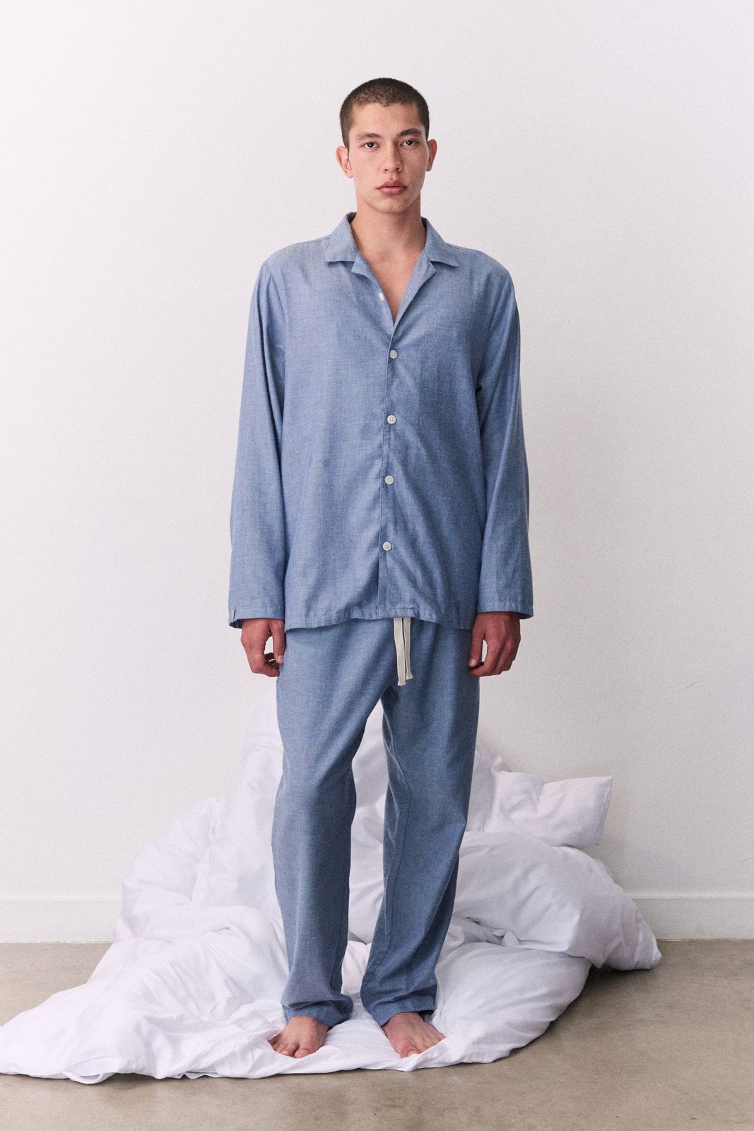 Mens 402 Long Set Chambray Blue