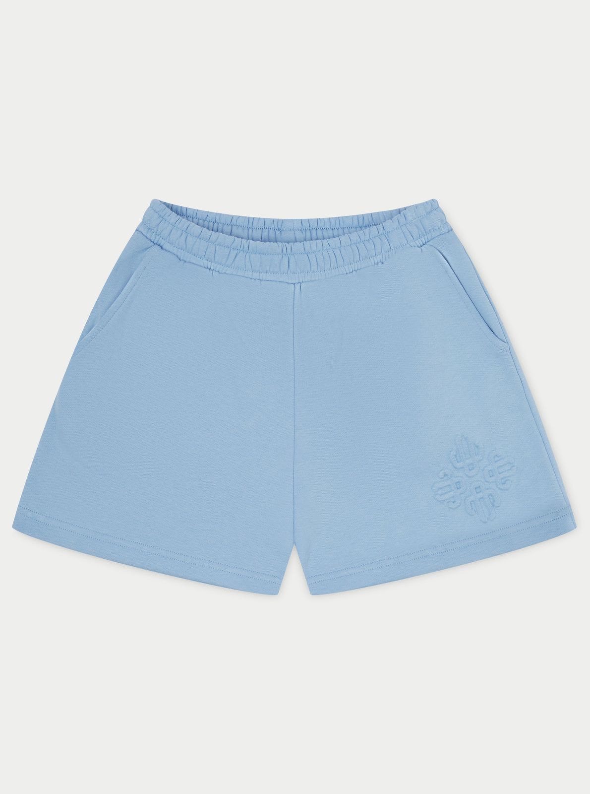 EMBLEM EMBOSSED SHORTS - BLUE