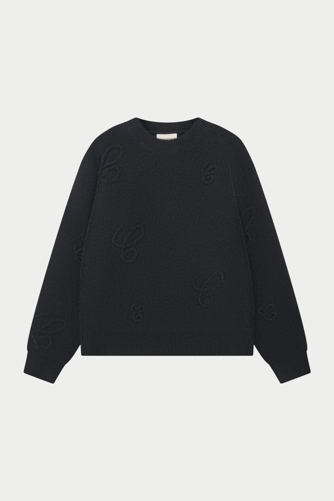 SCRIPT APPLIQUE JUMPER - BLACK