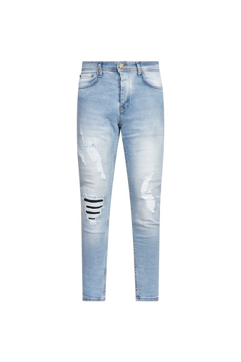 OVY Light Wash Distressed Skinny Jeans