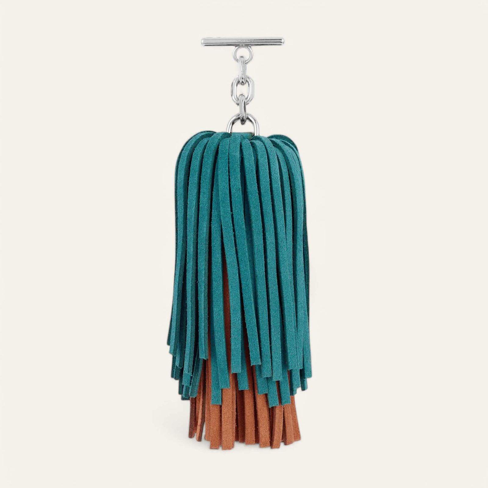 Gemini Pompom | Petrol Rust with Silver hardware