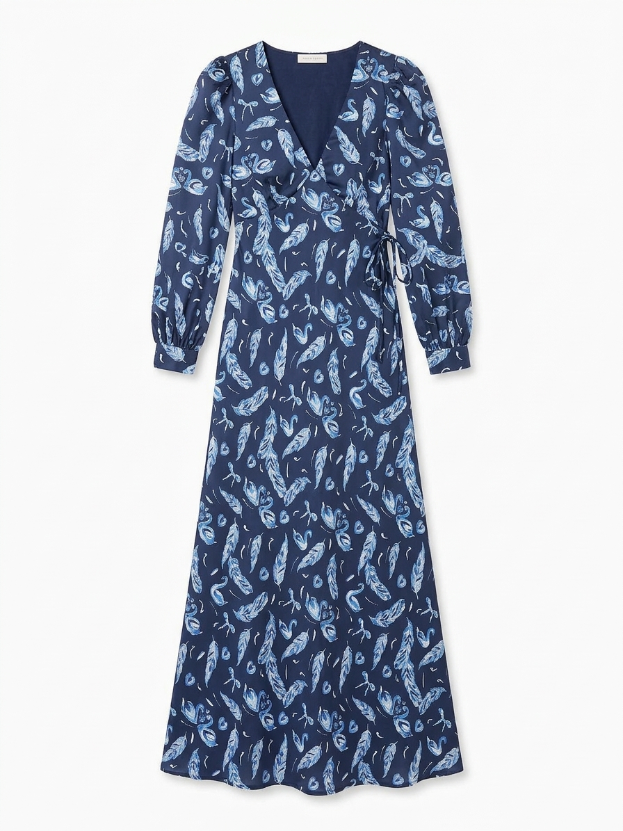 Francoise Dress In Swan Print