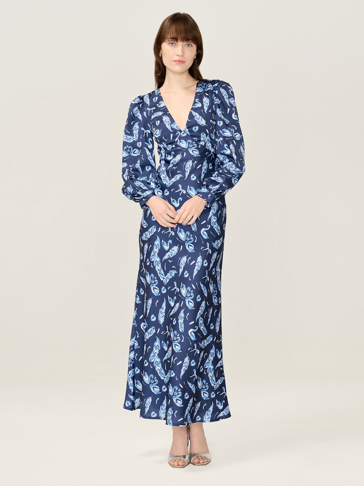 Francoise Dress in Swan Print