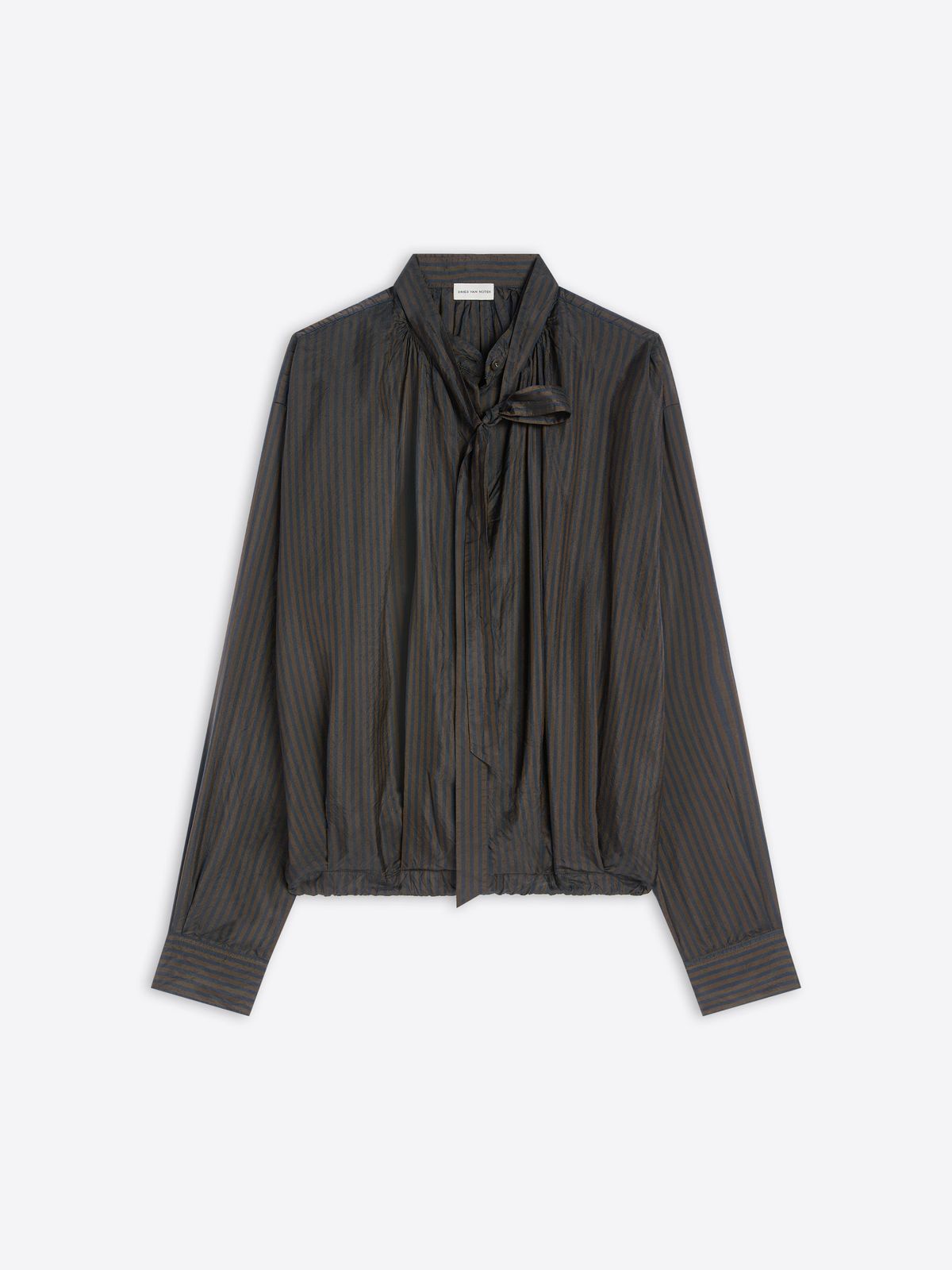 Drawstring cupro blouse