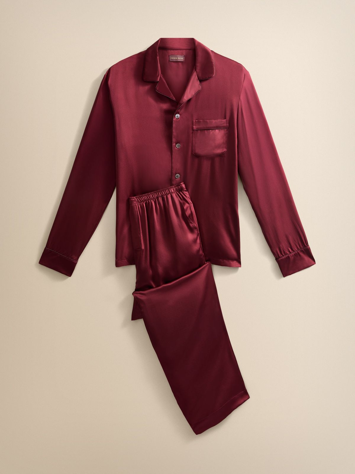 Bailey Silk Pyjamas Cabernet Red