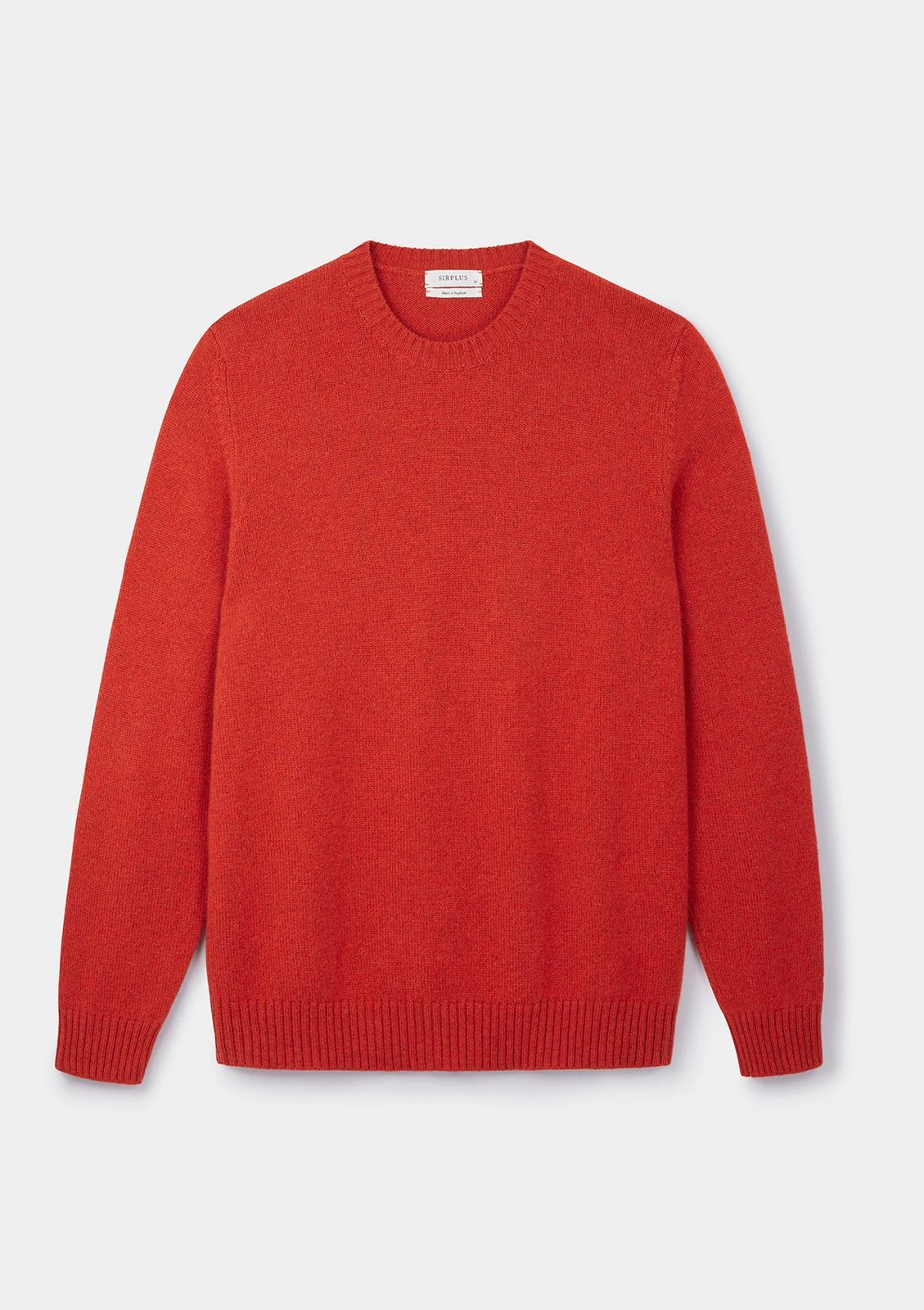 Tomato Red Cashmere Crew Neck Jumper