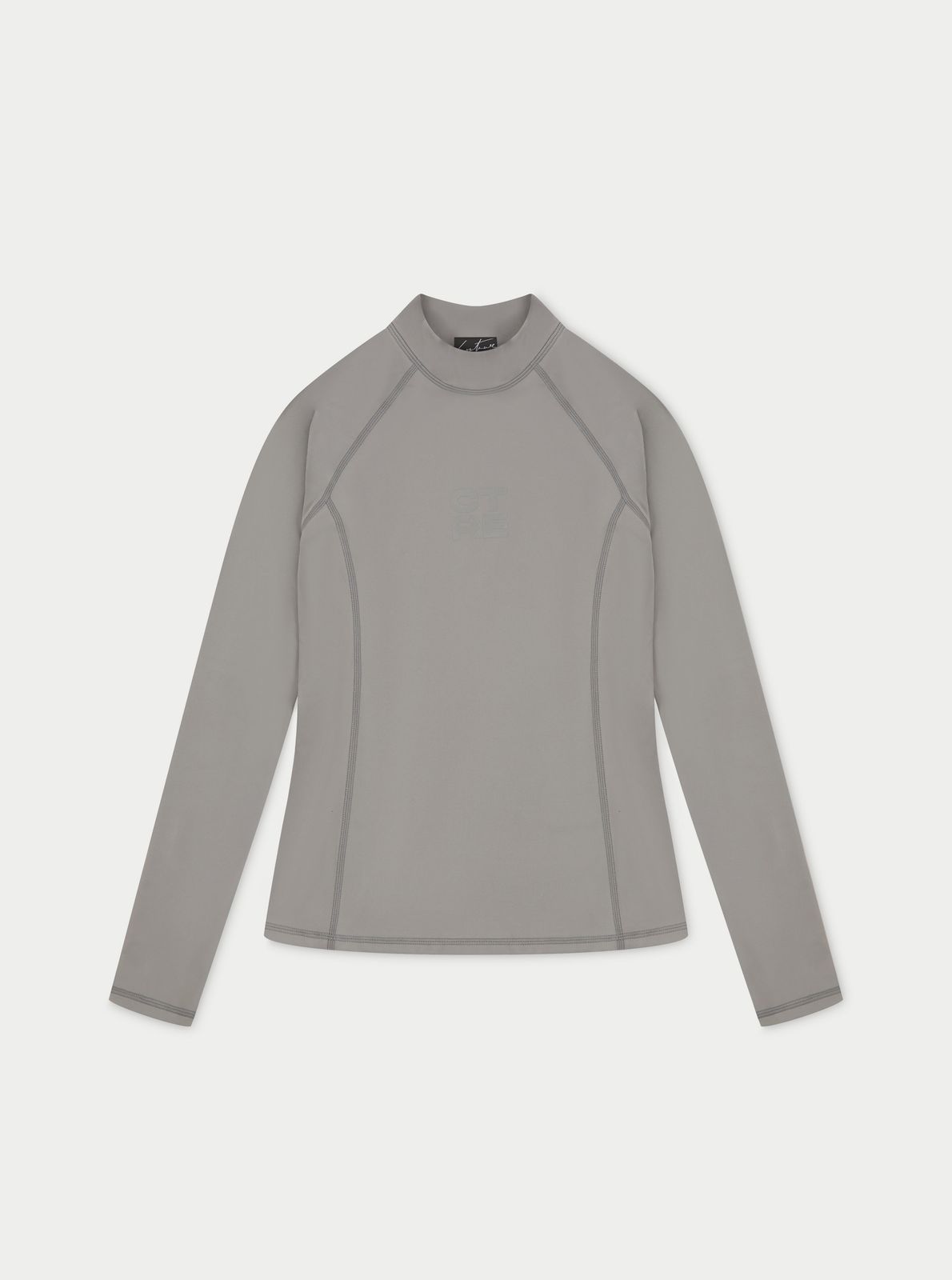 CTRE LONG SLEEVE MOCK NECK TOP - GREY