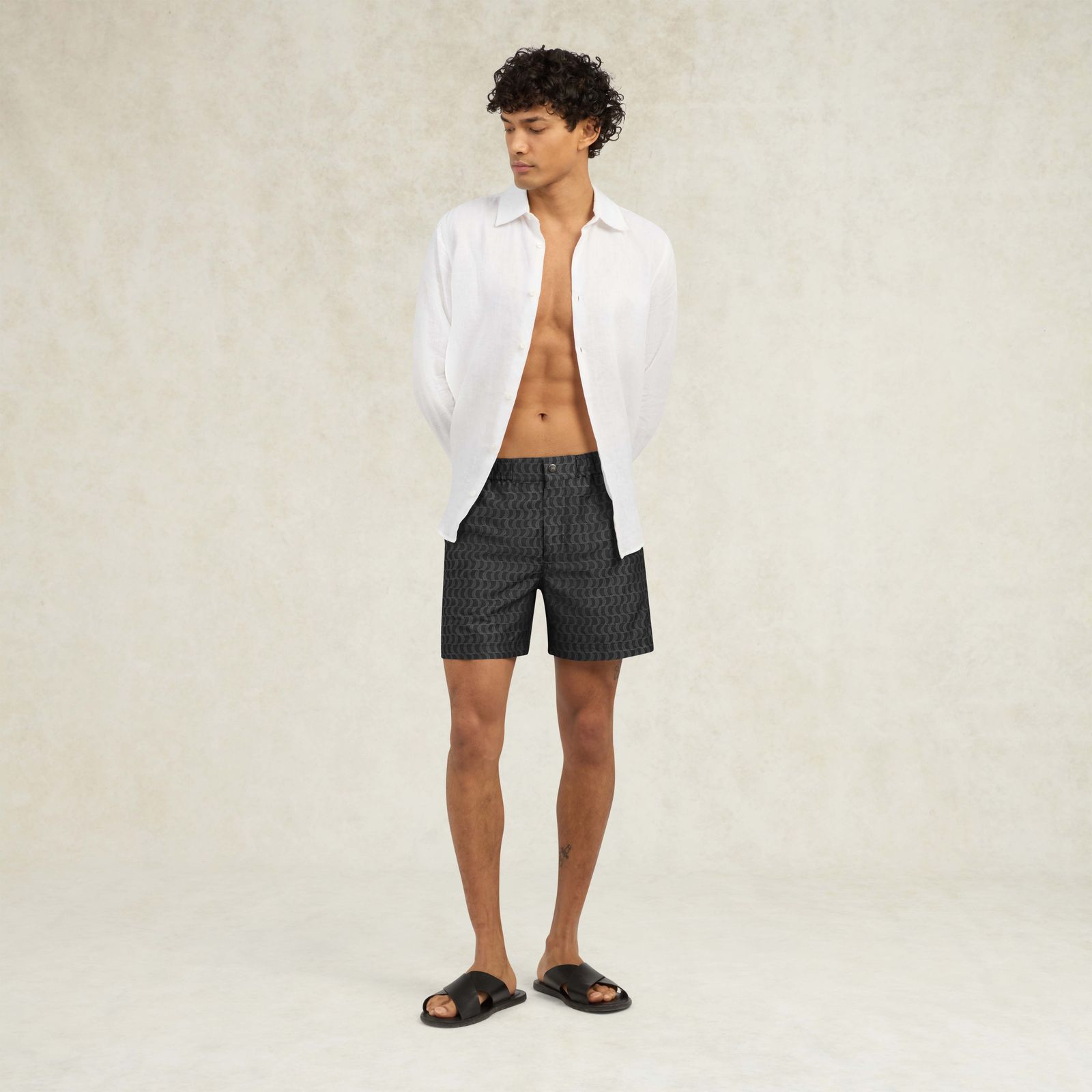Mosaic Jacquard Swimshort - Black